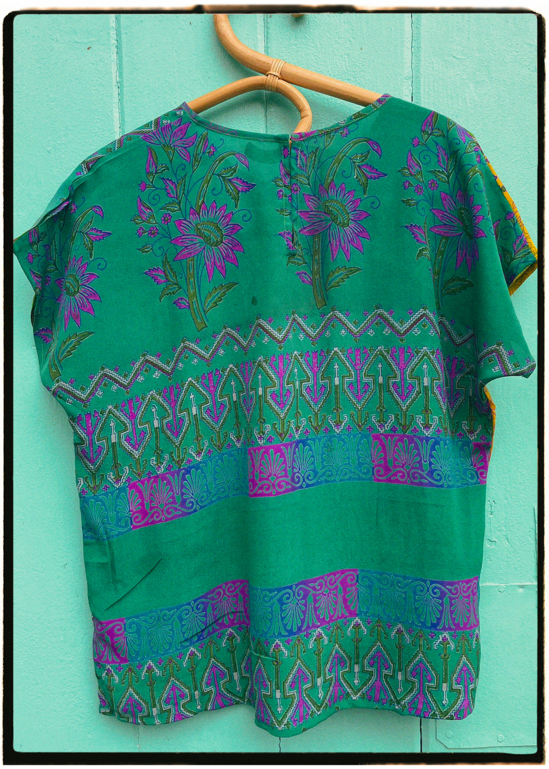 Viola Silk Crepe T-Shirt ~ Flamenco S