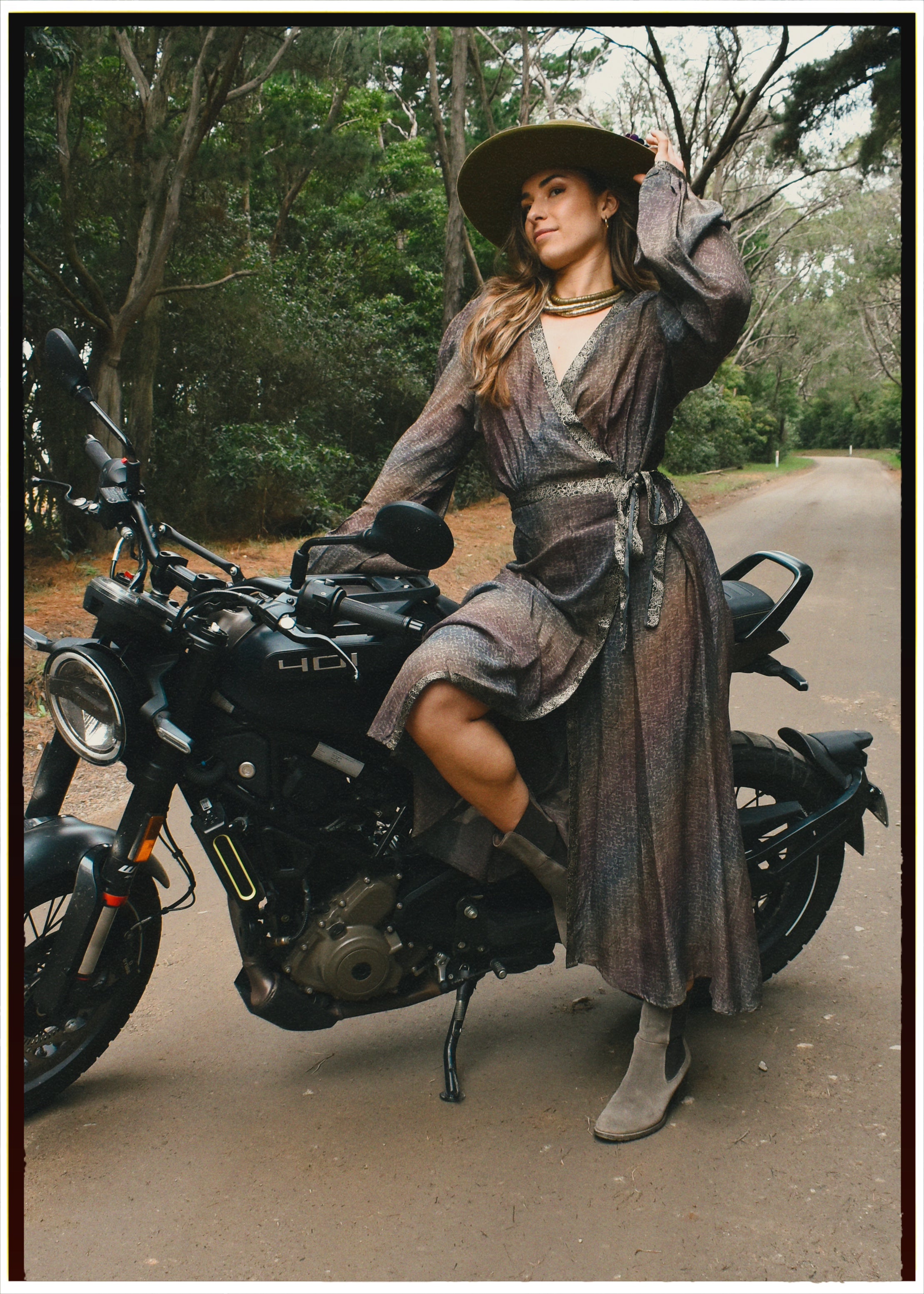 Caladium Wrap Silk Dress ~ Renaissance XL