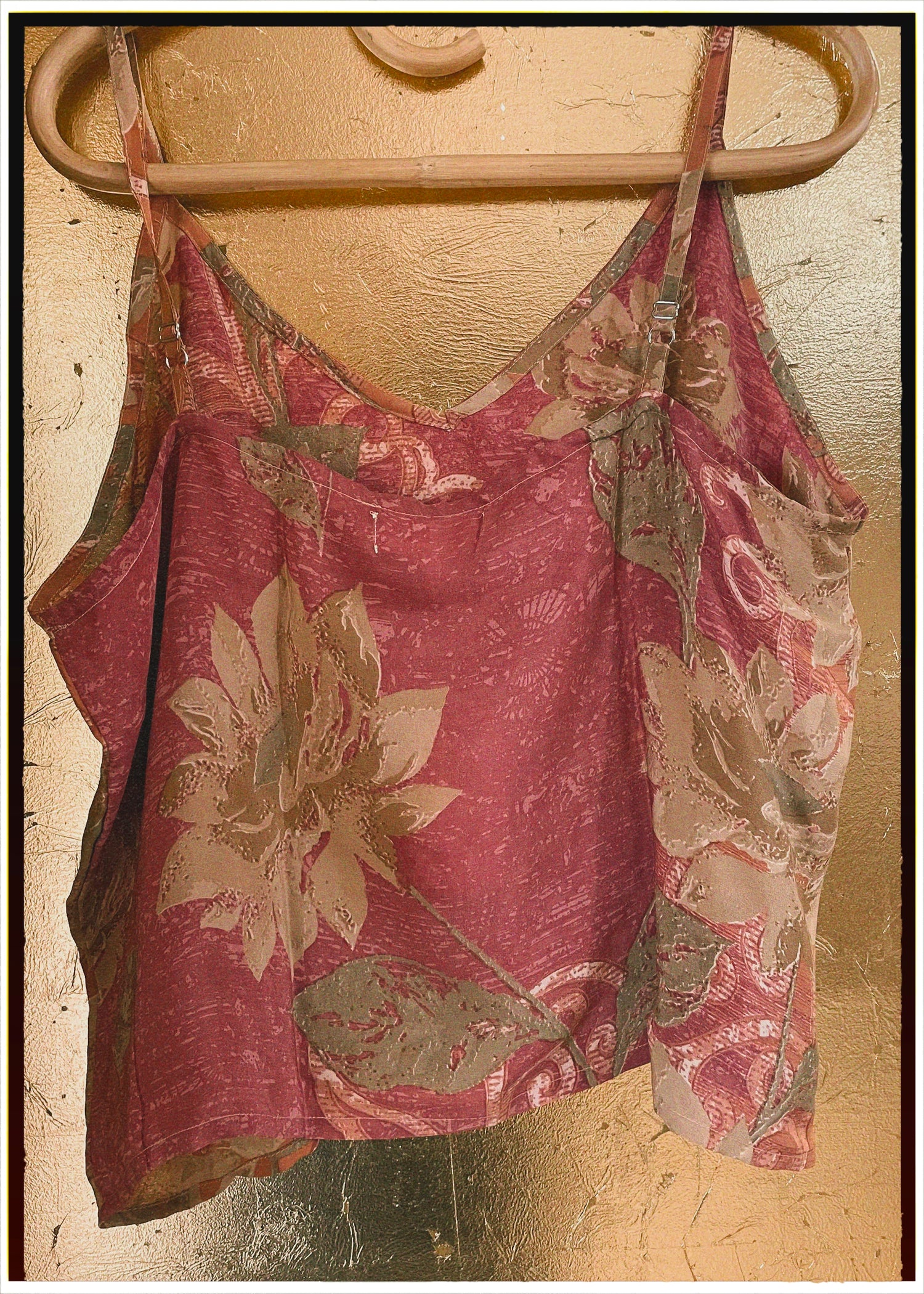Reseda Silk Crepe Camisole Top ~ Cinnamon XL