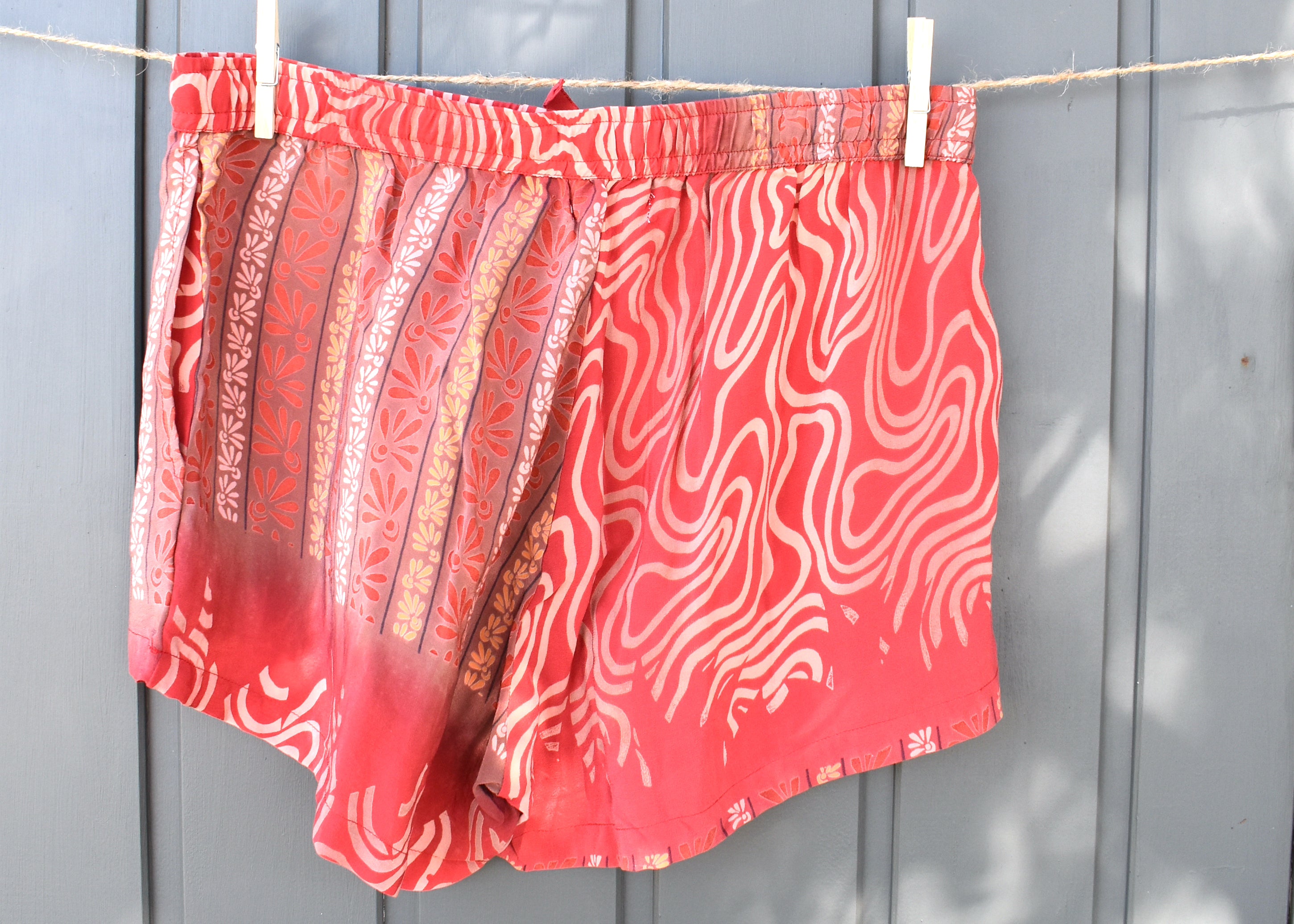 Fumaria Silk Shorts ~ Watermelon L
