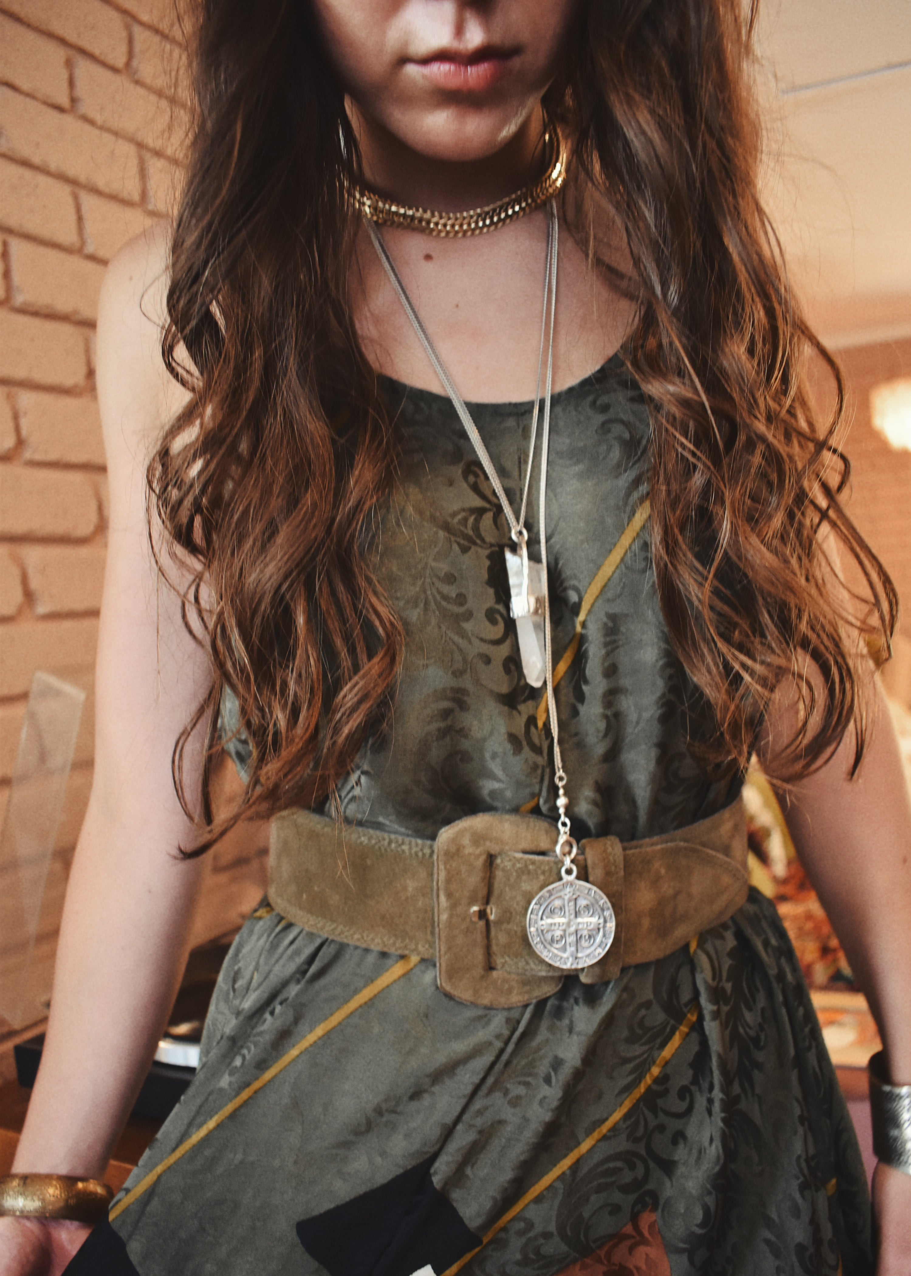 Eustoma Silk Crepe Swing Maxi Dress ~ Breen M