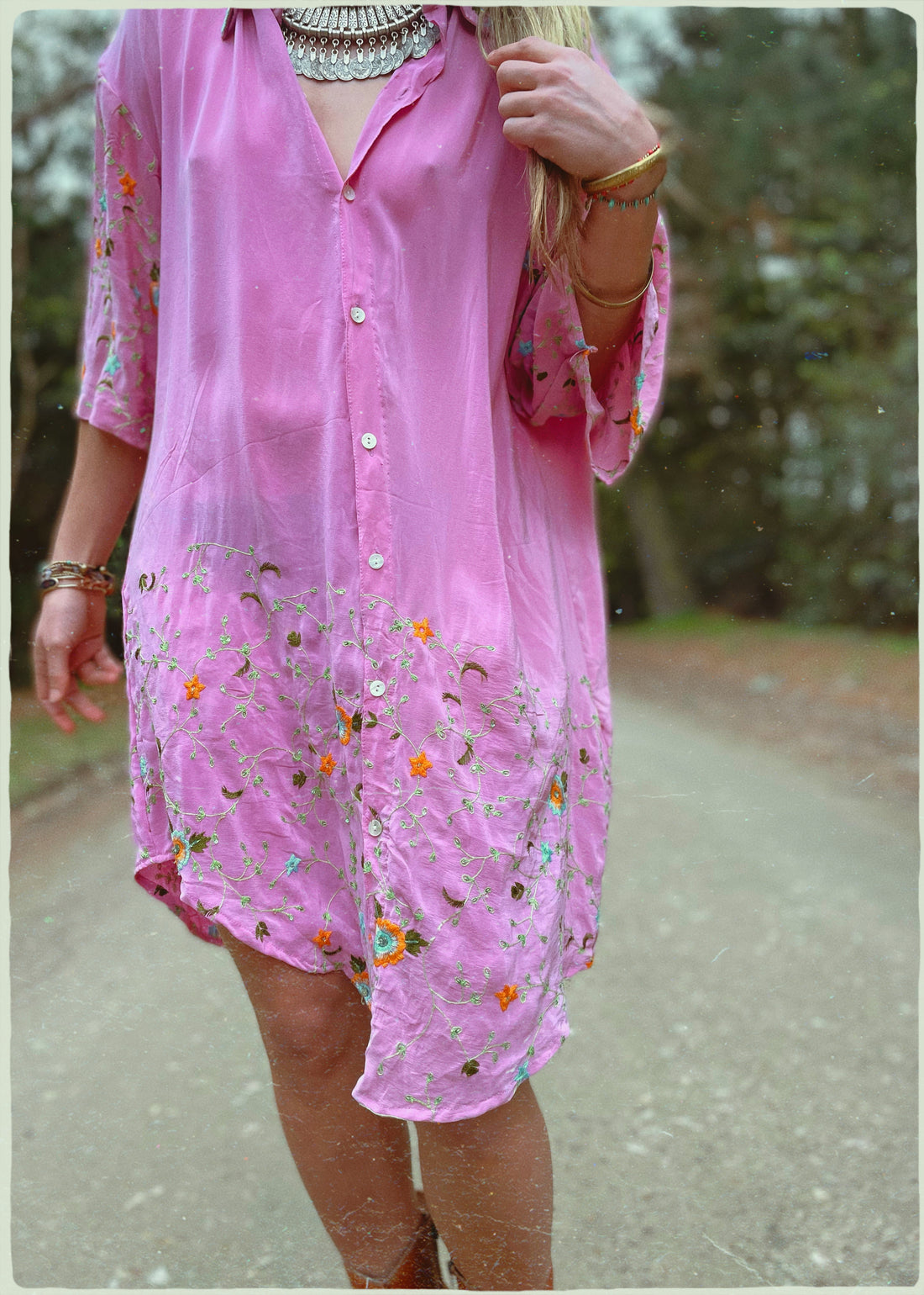 Astralagus Silk Crepe Oversized Shirt ~ Baroque