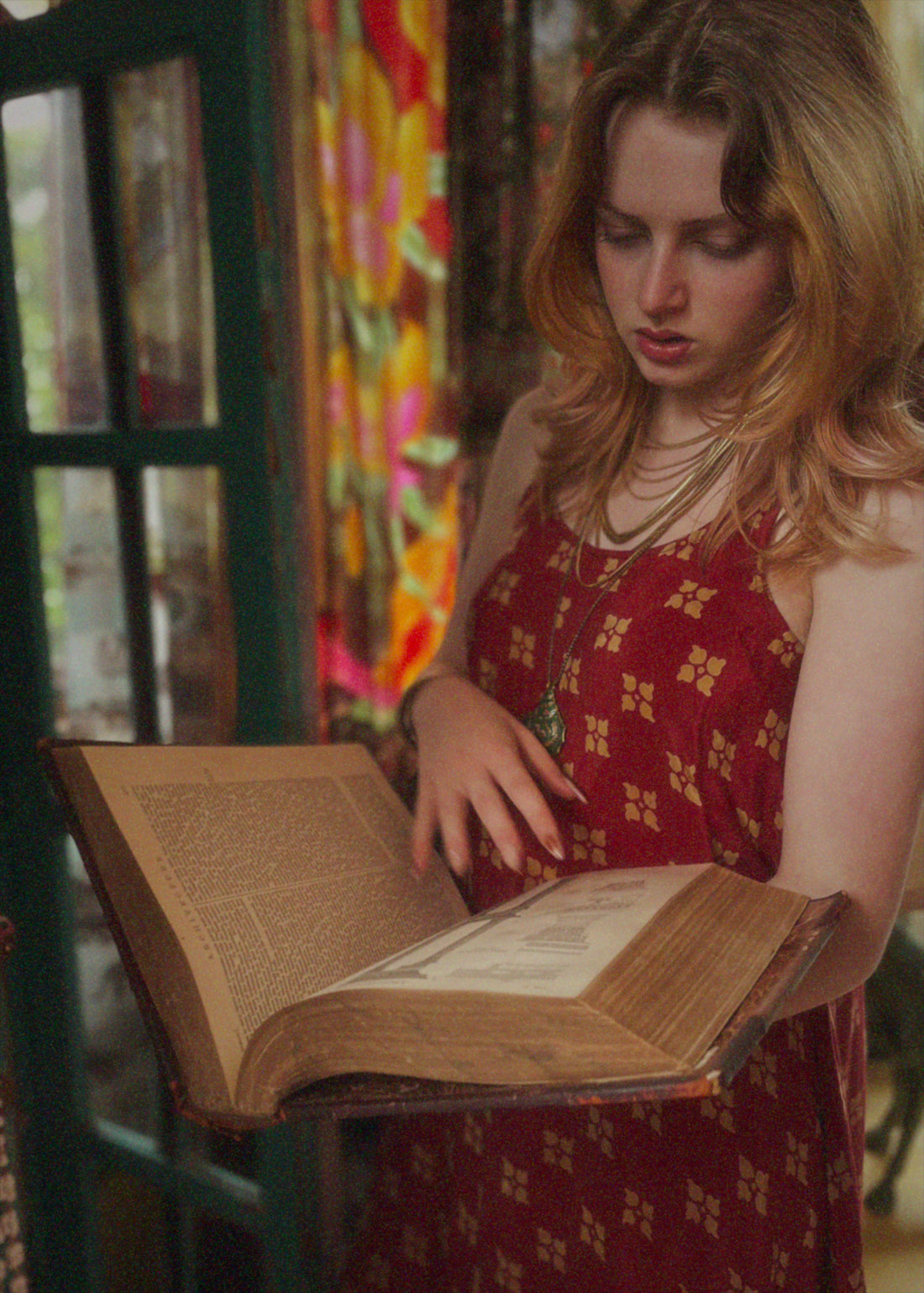 Eustoma Silk Crepe Swing Maxi Dress ~ Persimmon S