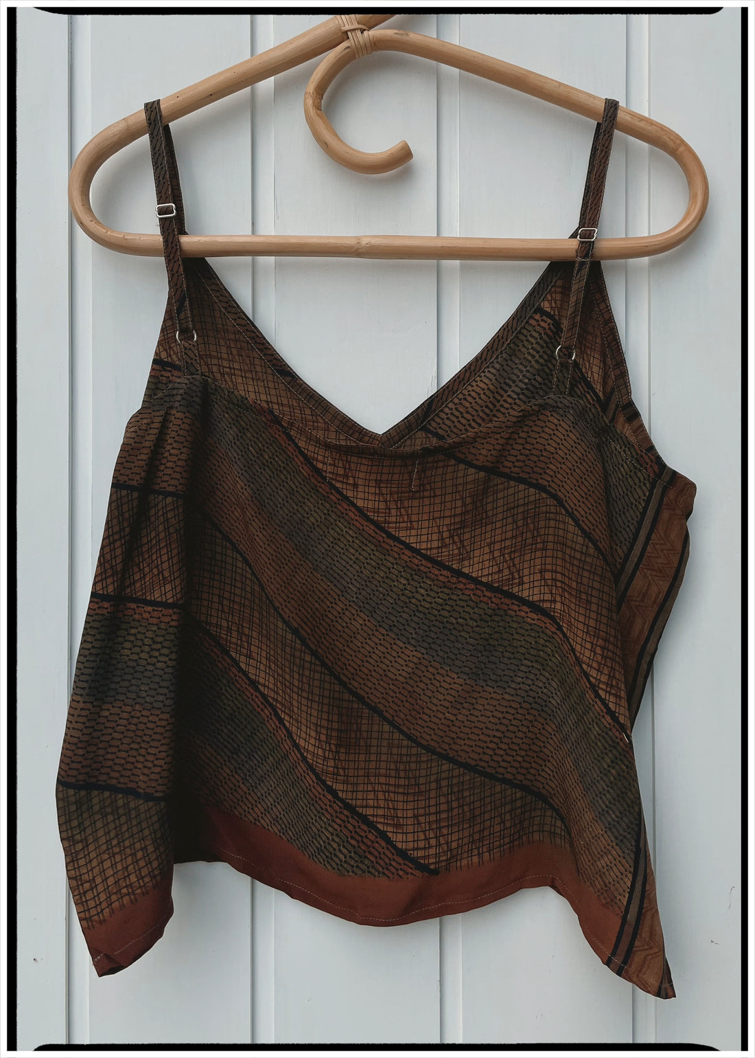 Reseda Silk Crepe Camisole Top ~ Broome L