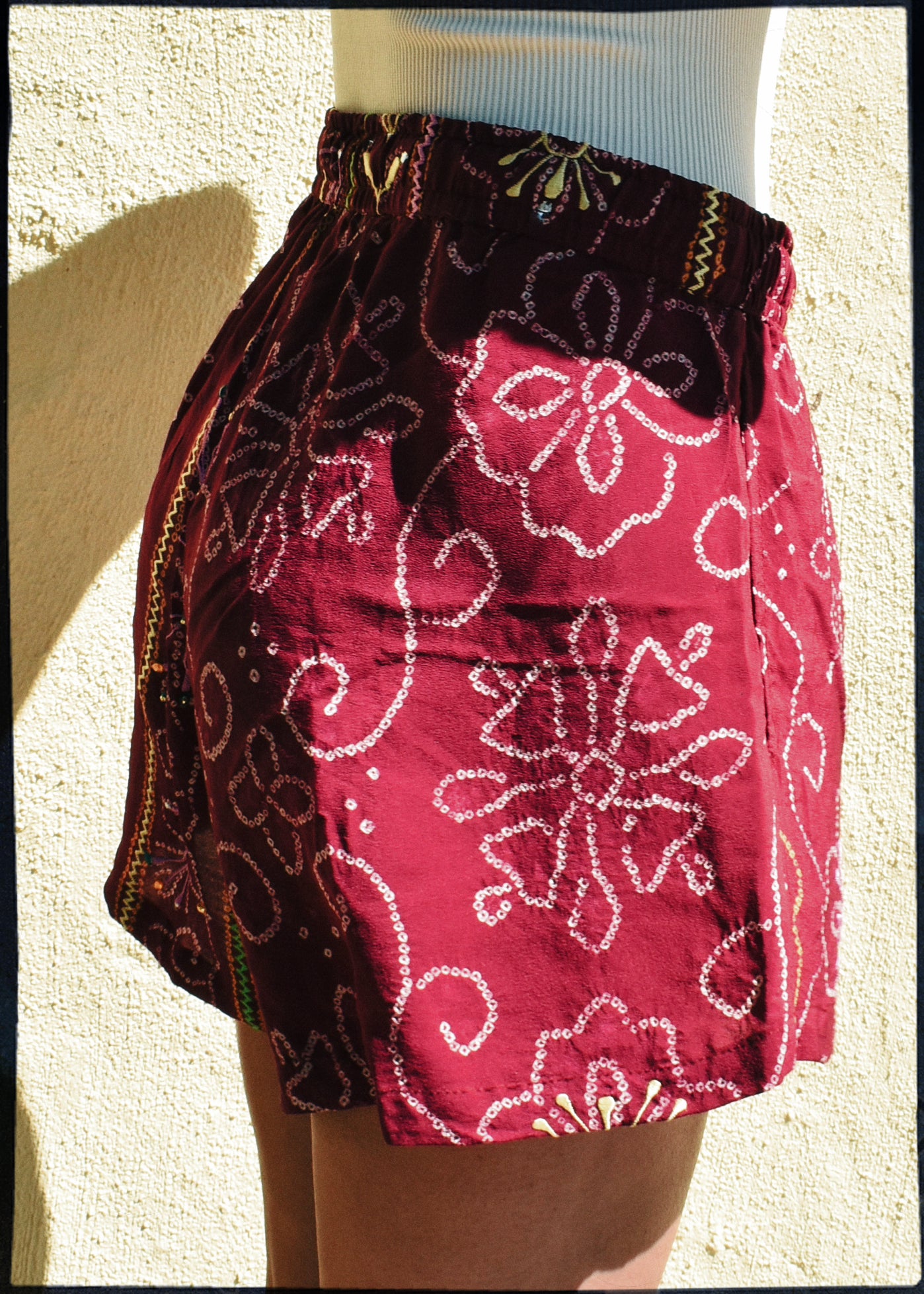 Fumaria Silk Shorts ~ Pomegranate XS