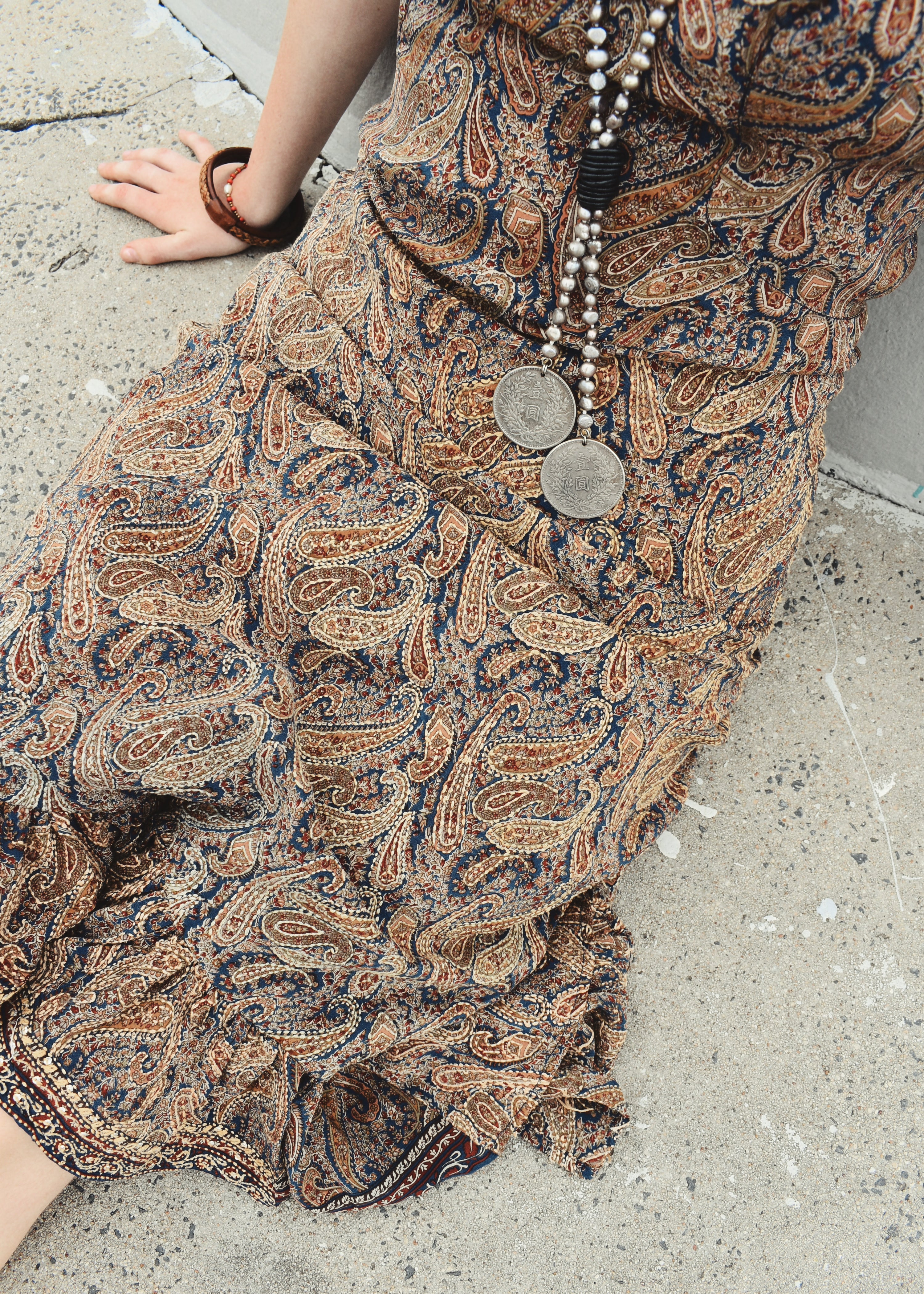 Rumex Silk Slip Dress ~ Paisley XL