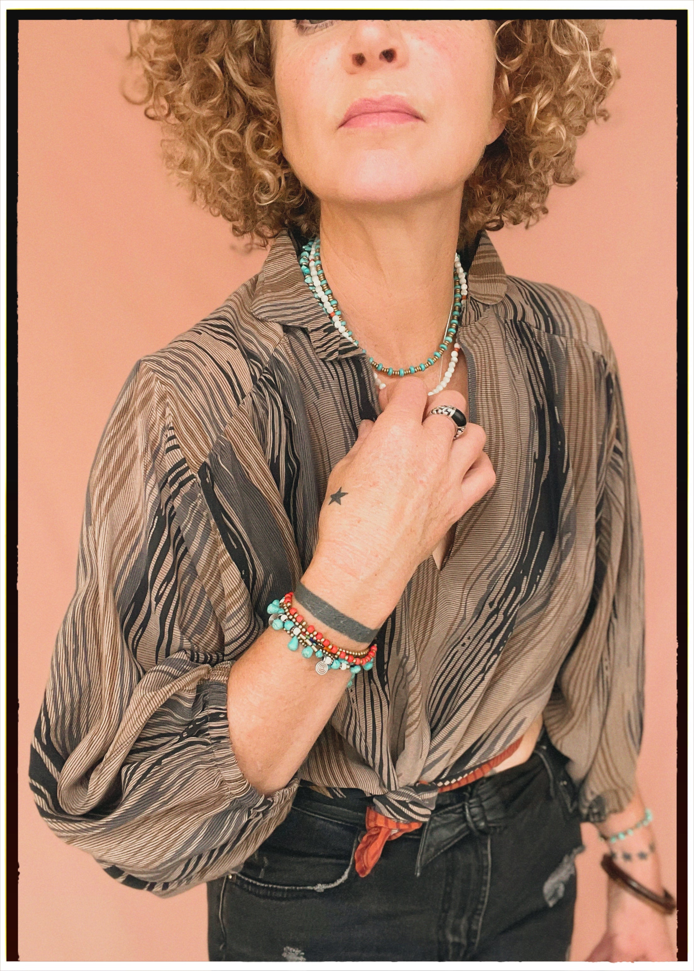 Ochna Silk Crepe Shirt ~ Hurricane XL