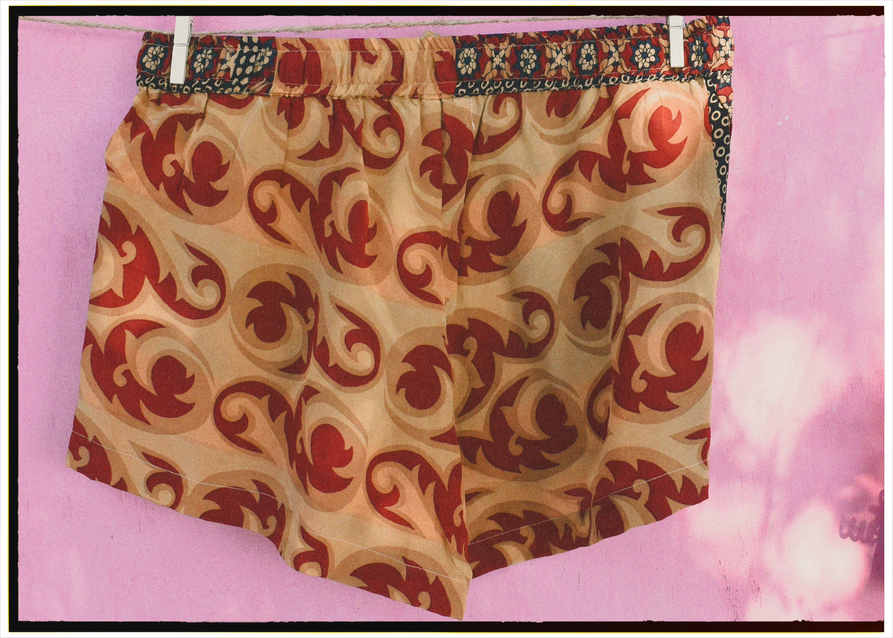 Fumaria Silk Shorts ~ Roasted L