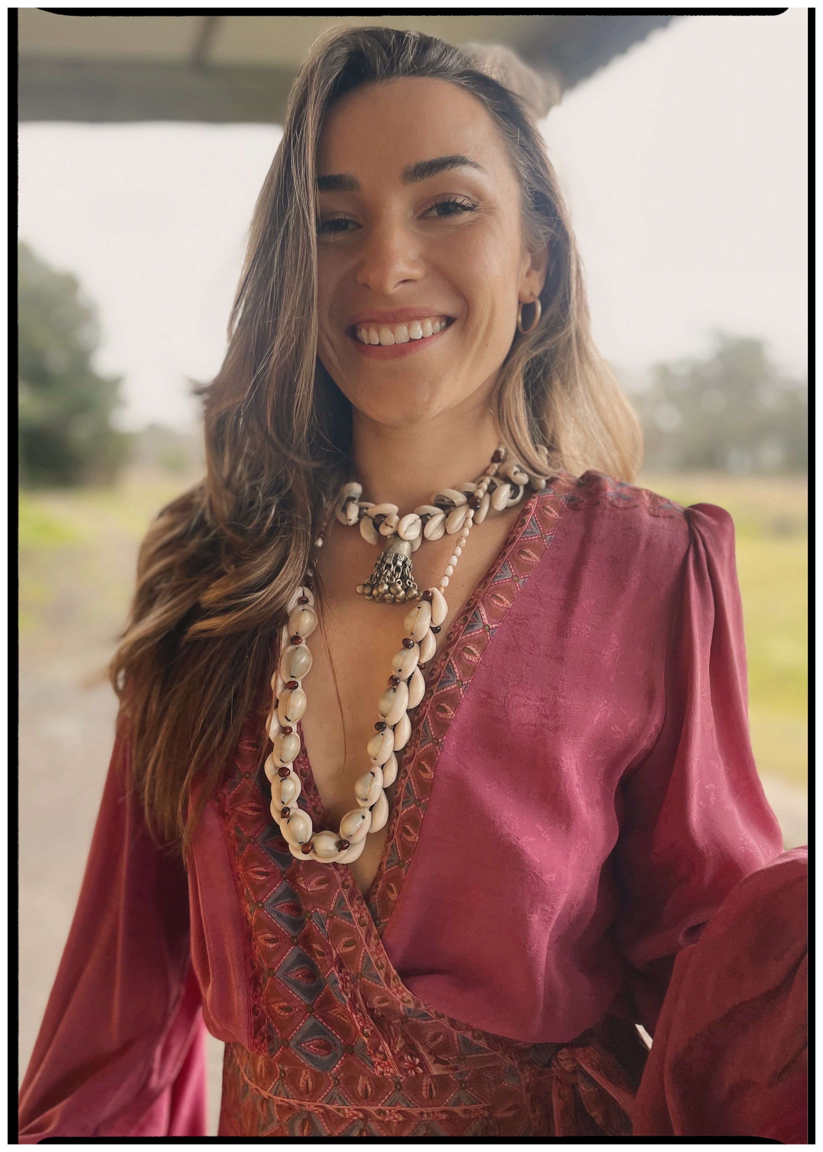 Caladium Wrap Silk Dress ~ Hawthorn M