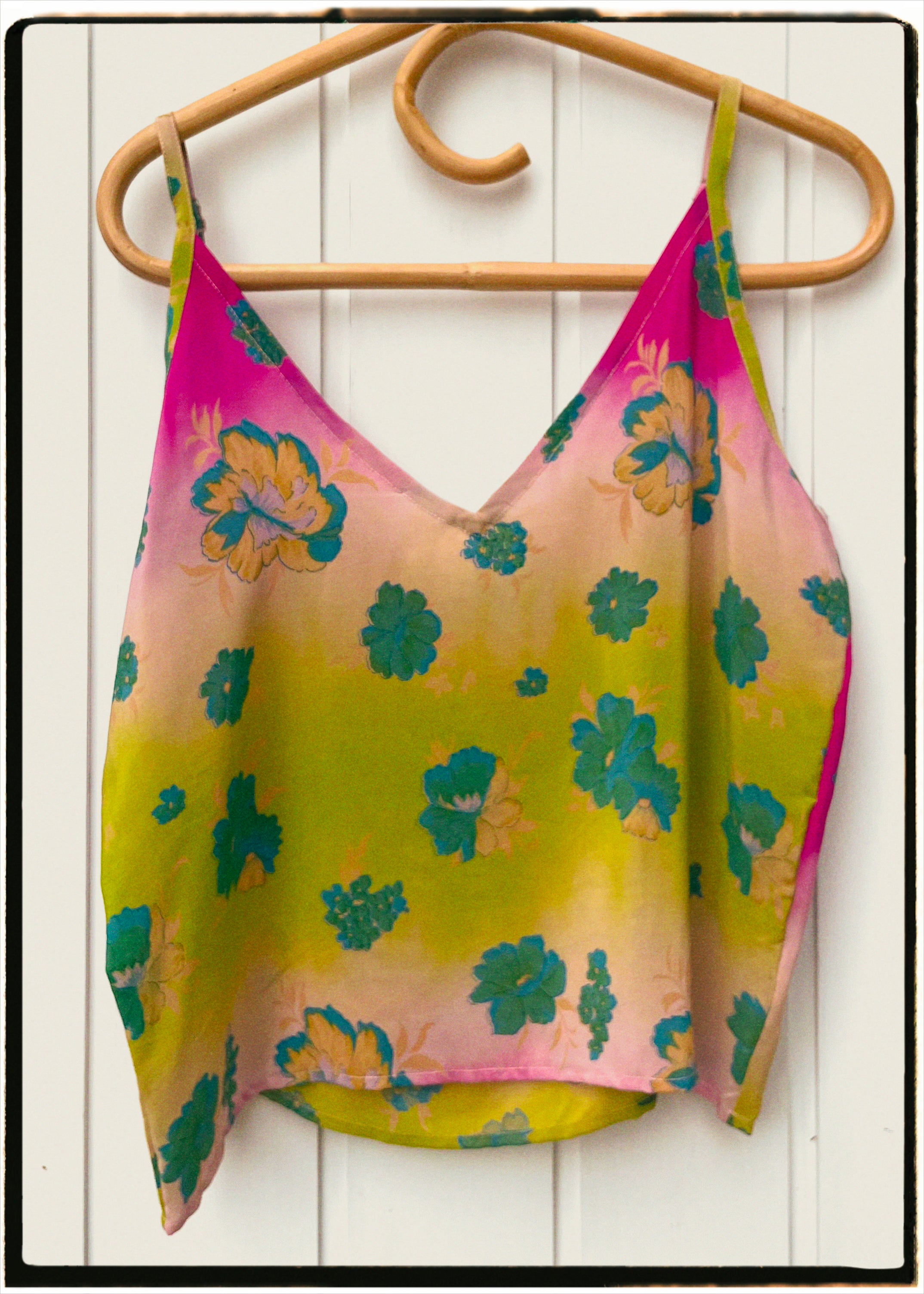Reseda Silk Crepe Camisole Top ~ Sorbet M