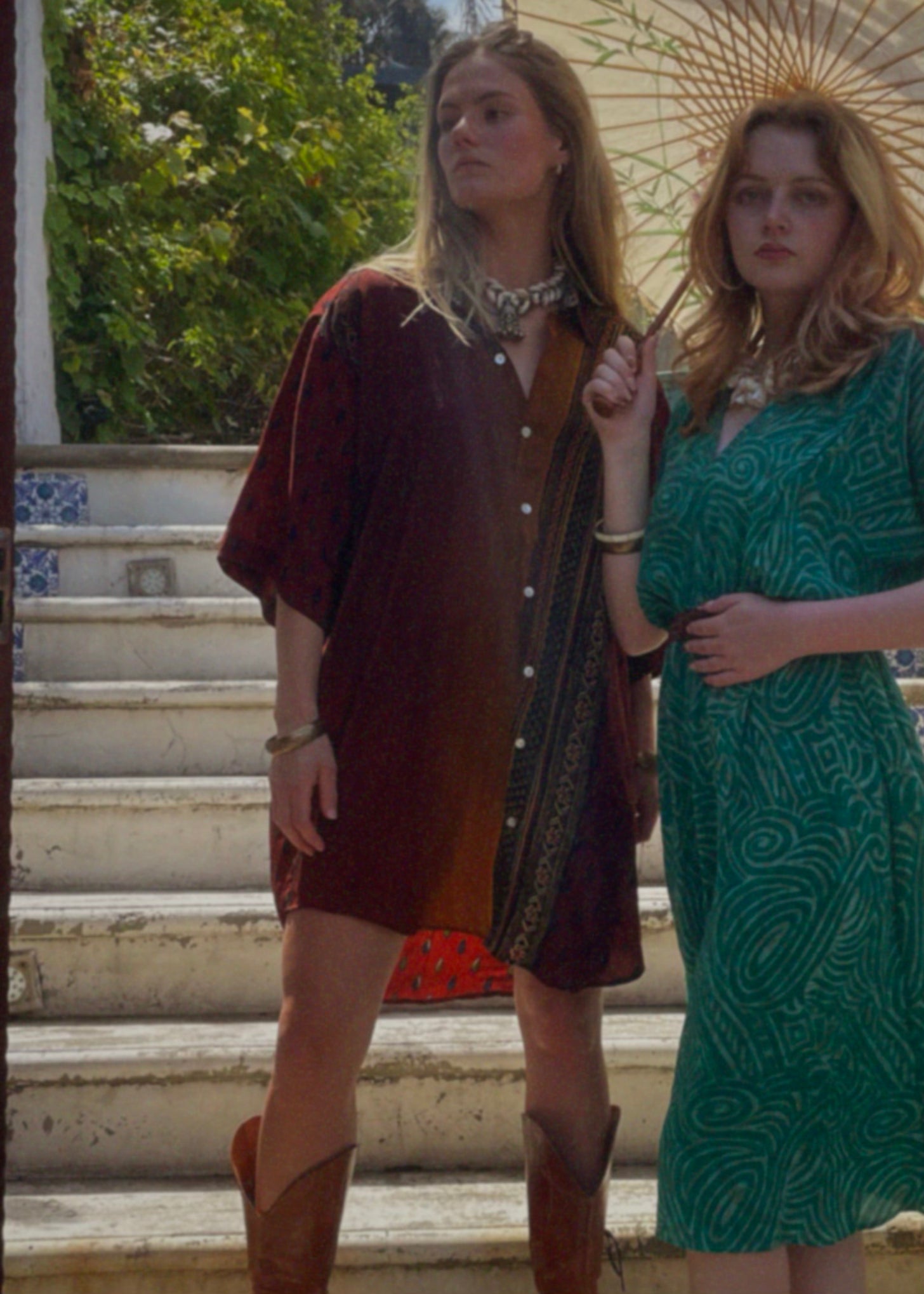 Astralagus Silk Crepe Oversized Shirt ~ Safari