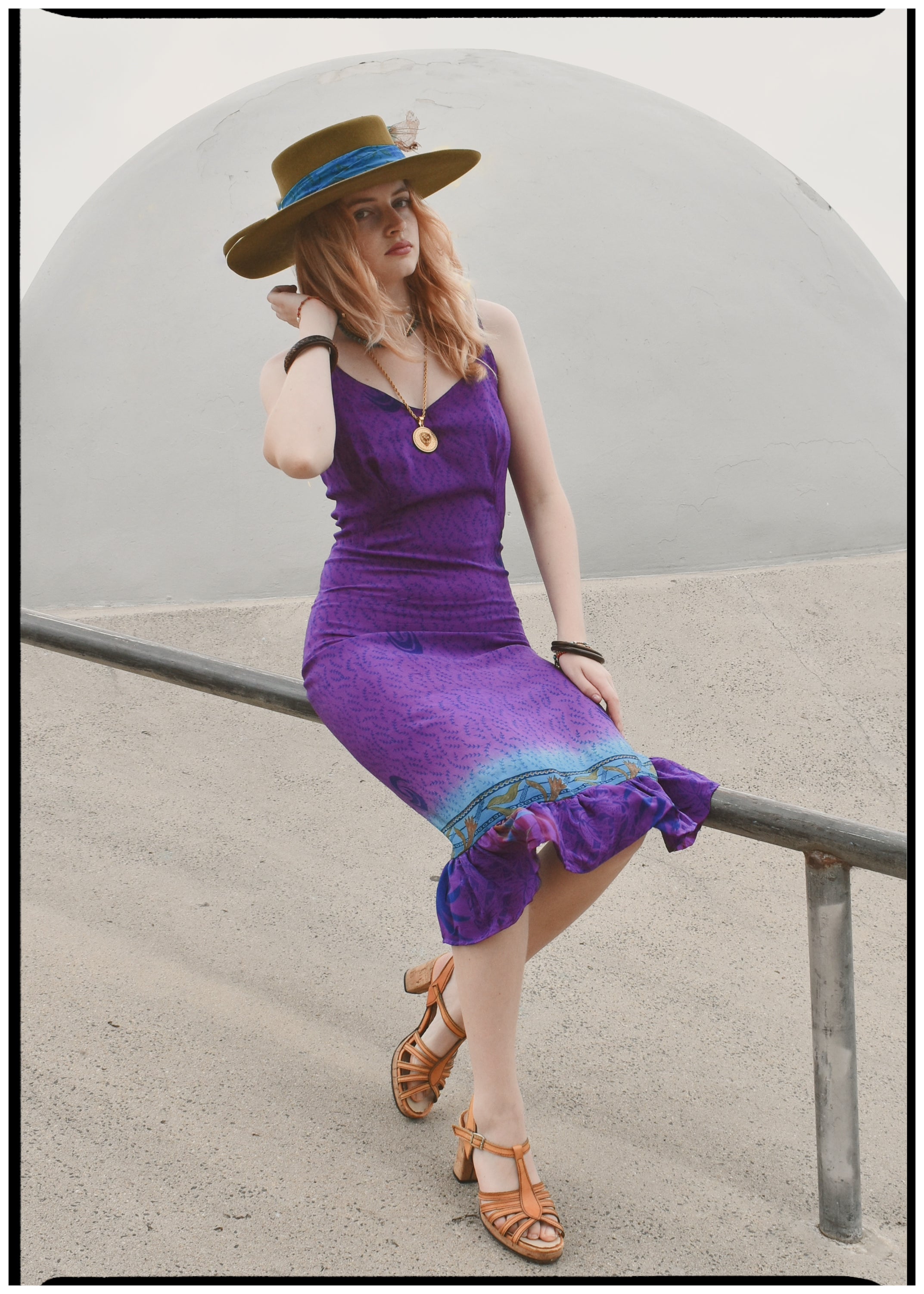 Rumex Silk Slip Dress ~ Iris XS & XL