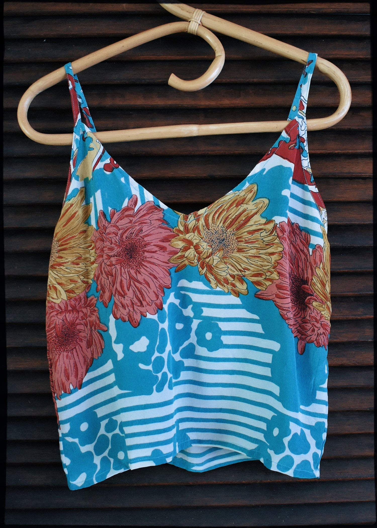 Reseda Silk Crepe Camisole Top ~ Maui XS