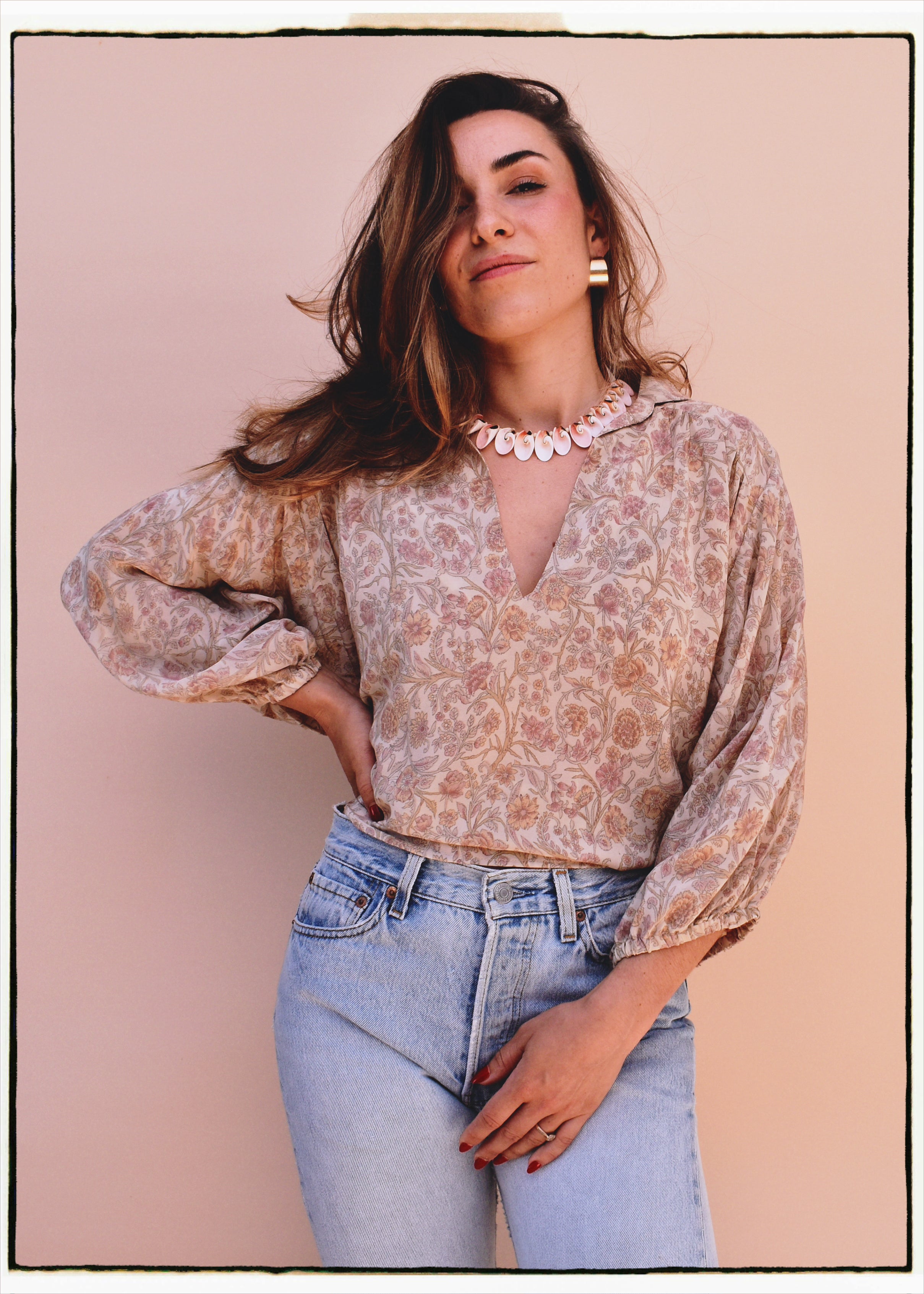 Cleome Silk Crepe Shirt ~ Flora S & L