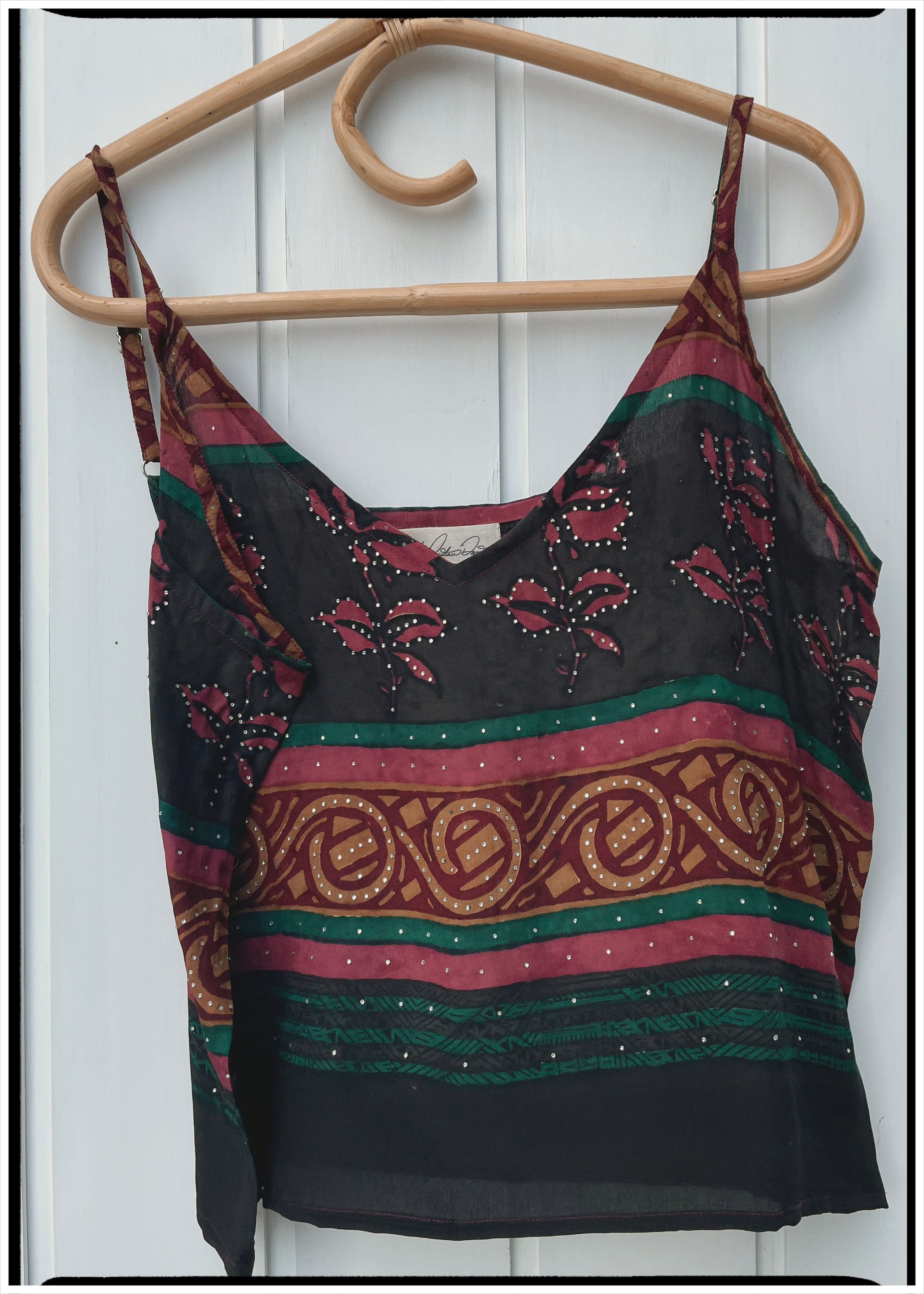 Reseda Silk Crepe Camisole Top ~ Rapture L