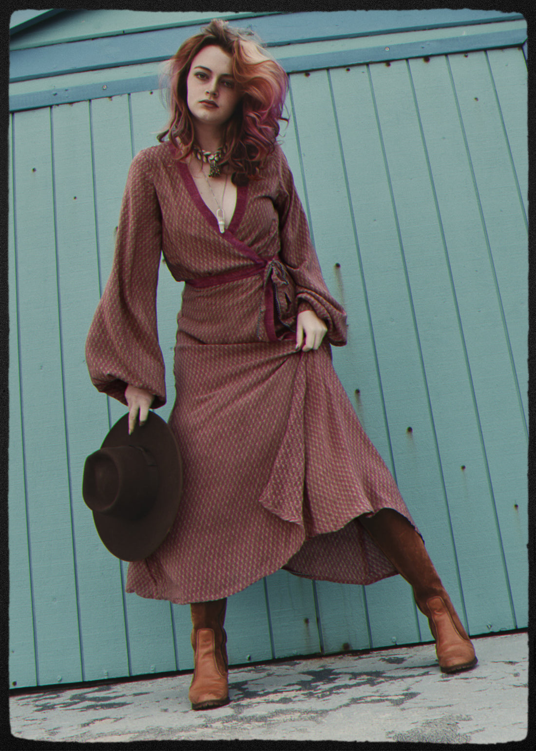 Caladium Silk Wrap Dress ~ Deco XS