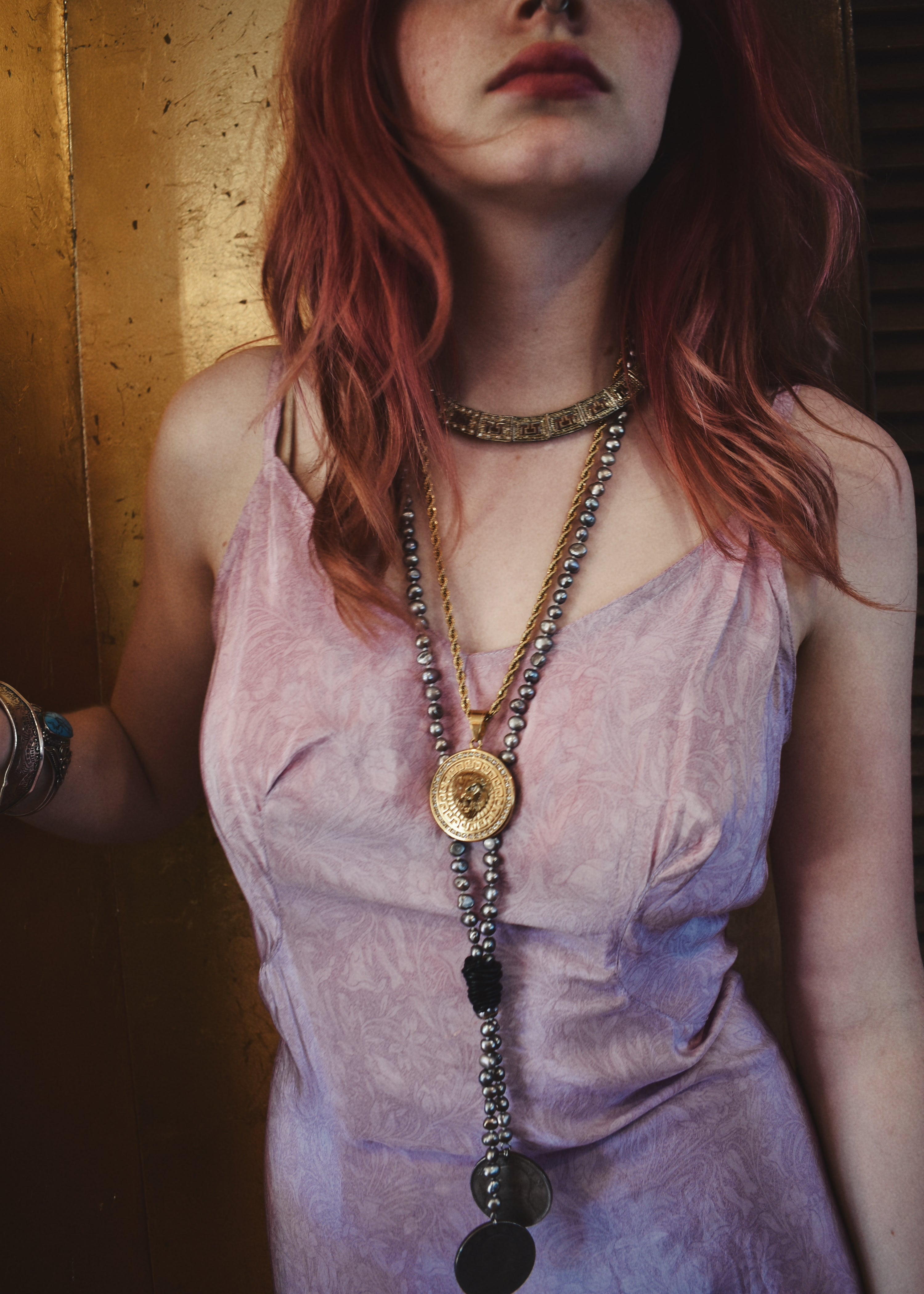 Rumex Silk Slip Dress ~ Mauve S