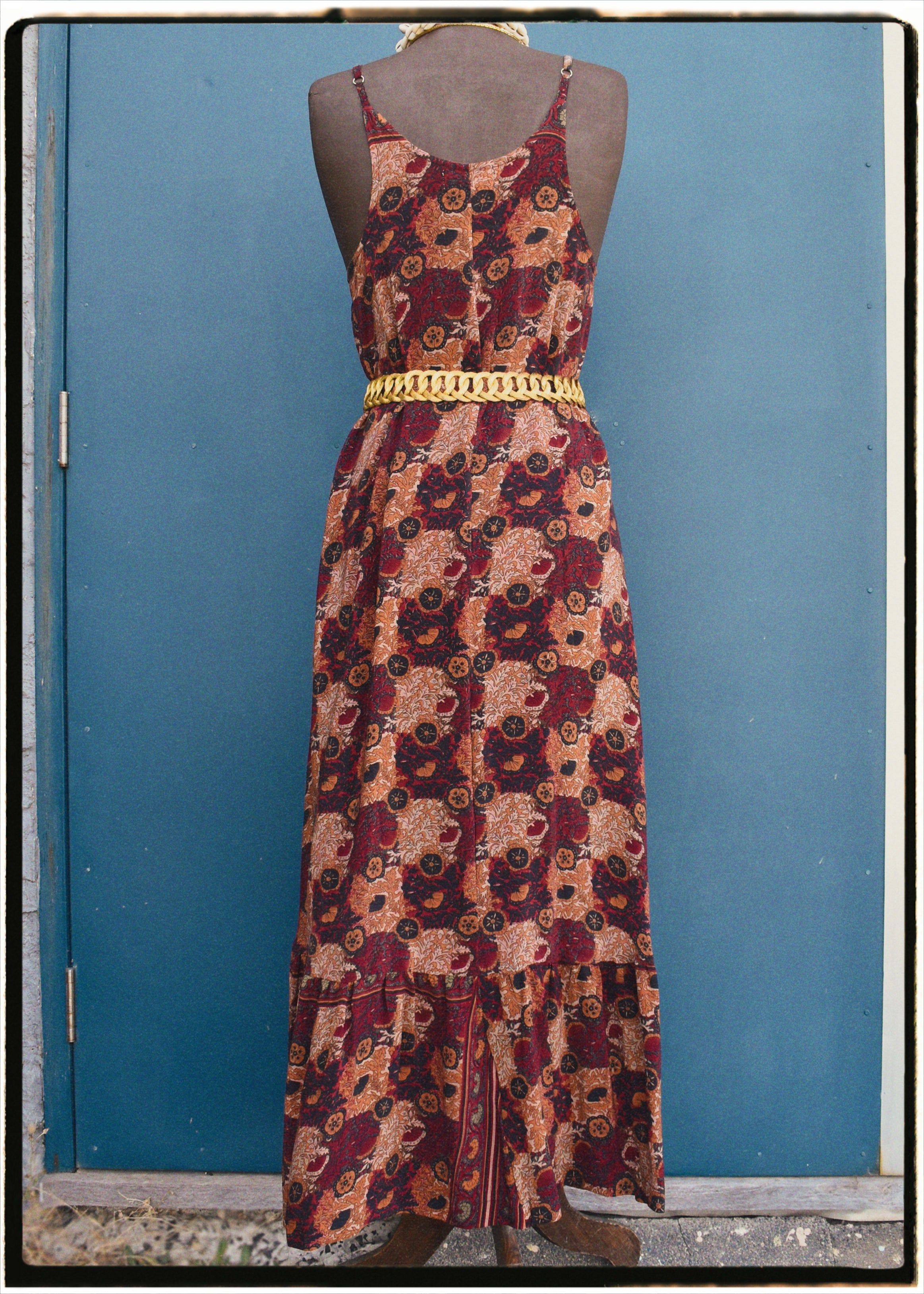 Eustoma Silk Crepe Swing Maxi Dress ~ Seneca L