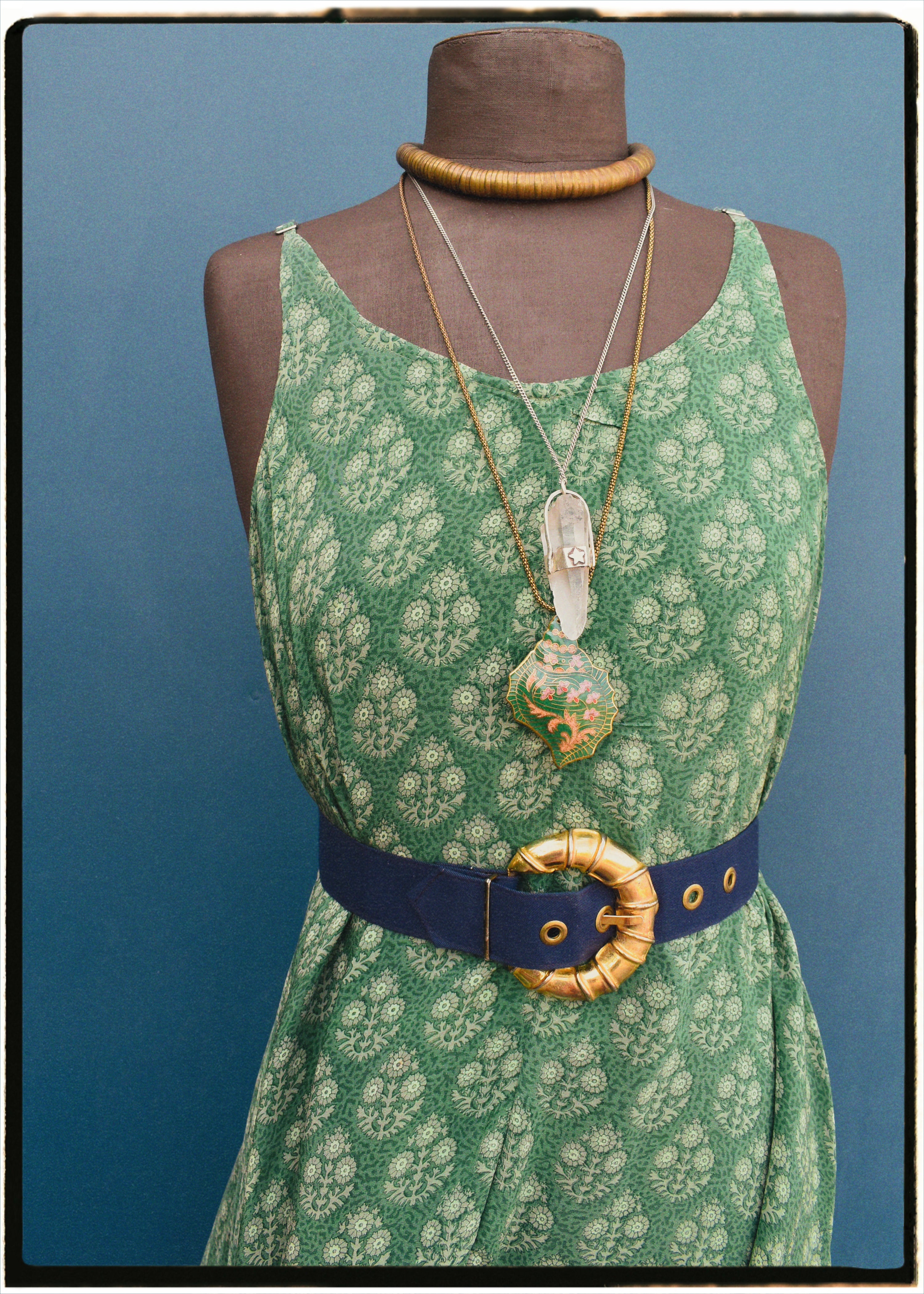 Eustoma Silk Crepe Swing Maxi Dress ~ Fusion XL