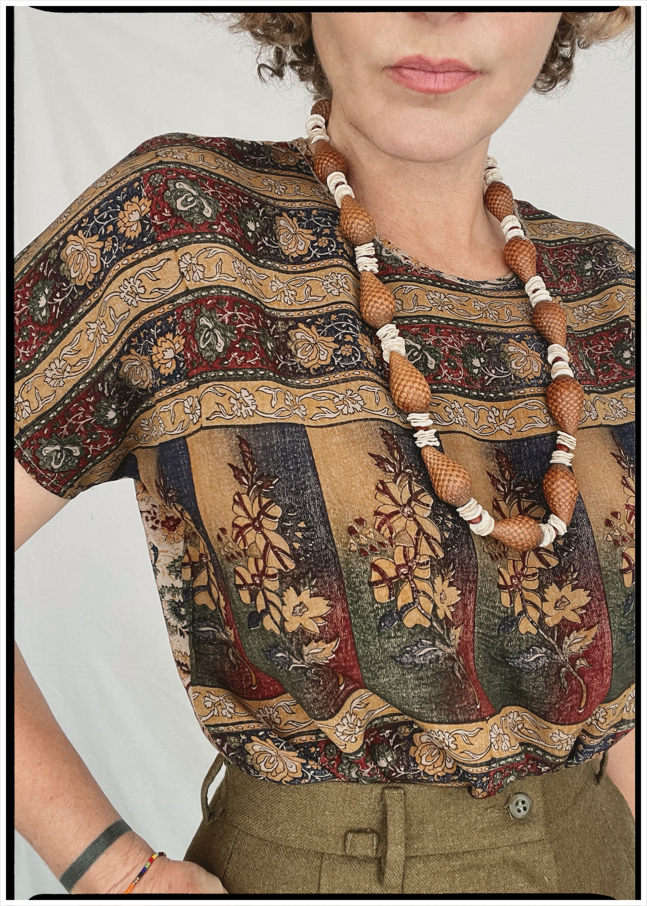 Viola Silk Crepe T-Shirt ~ Leather M