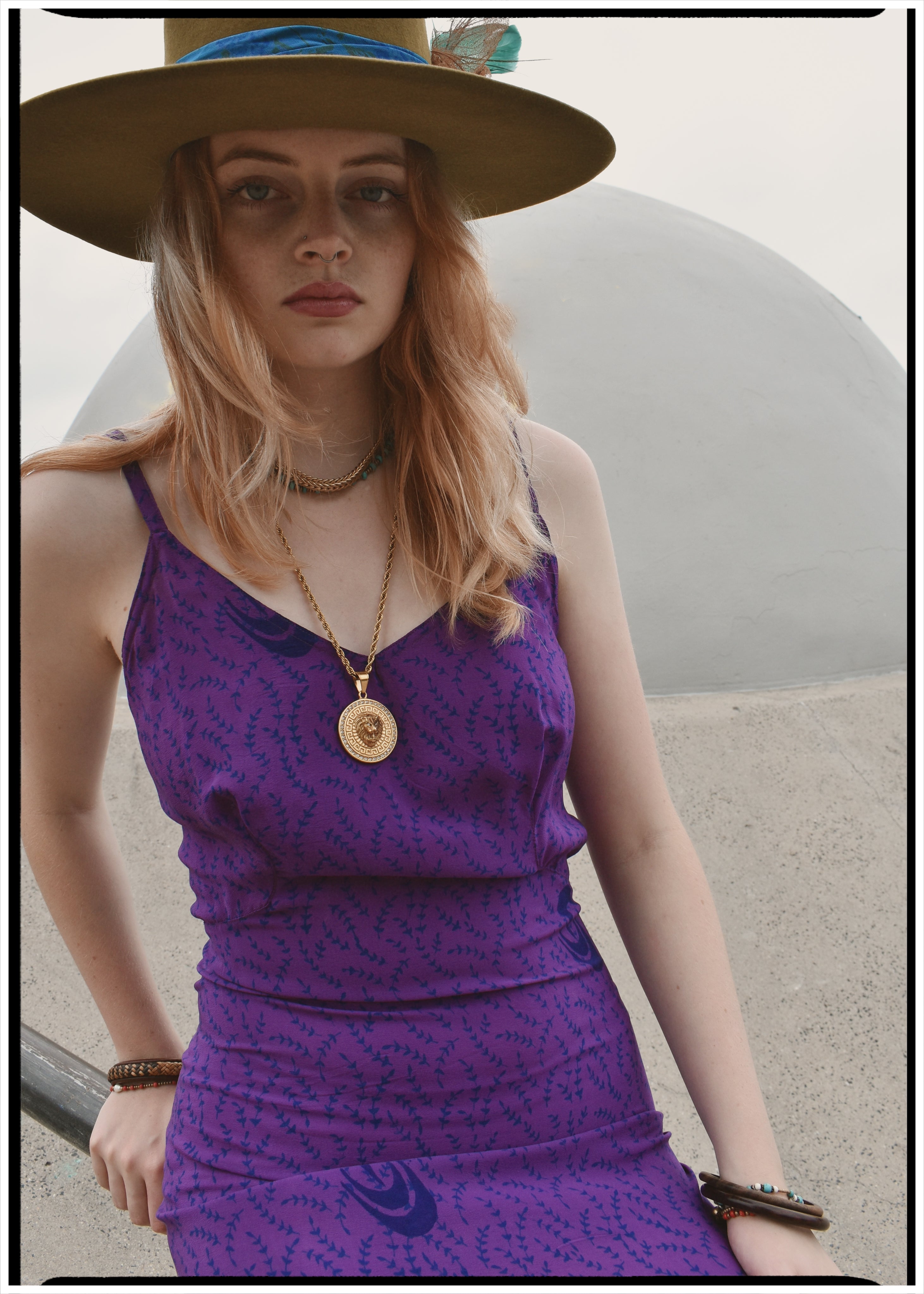 Rumex Silk Slip Dress ~ Iris XS & XL