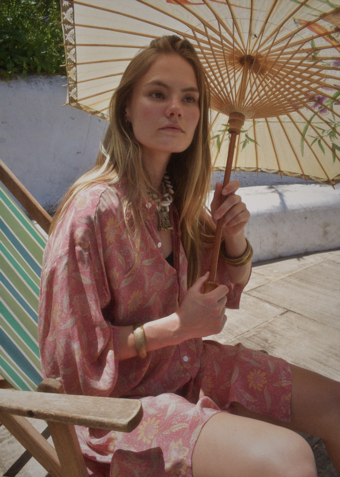 Astralagus Silk Crepe Oversized Shirt ~ Terra