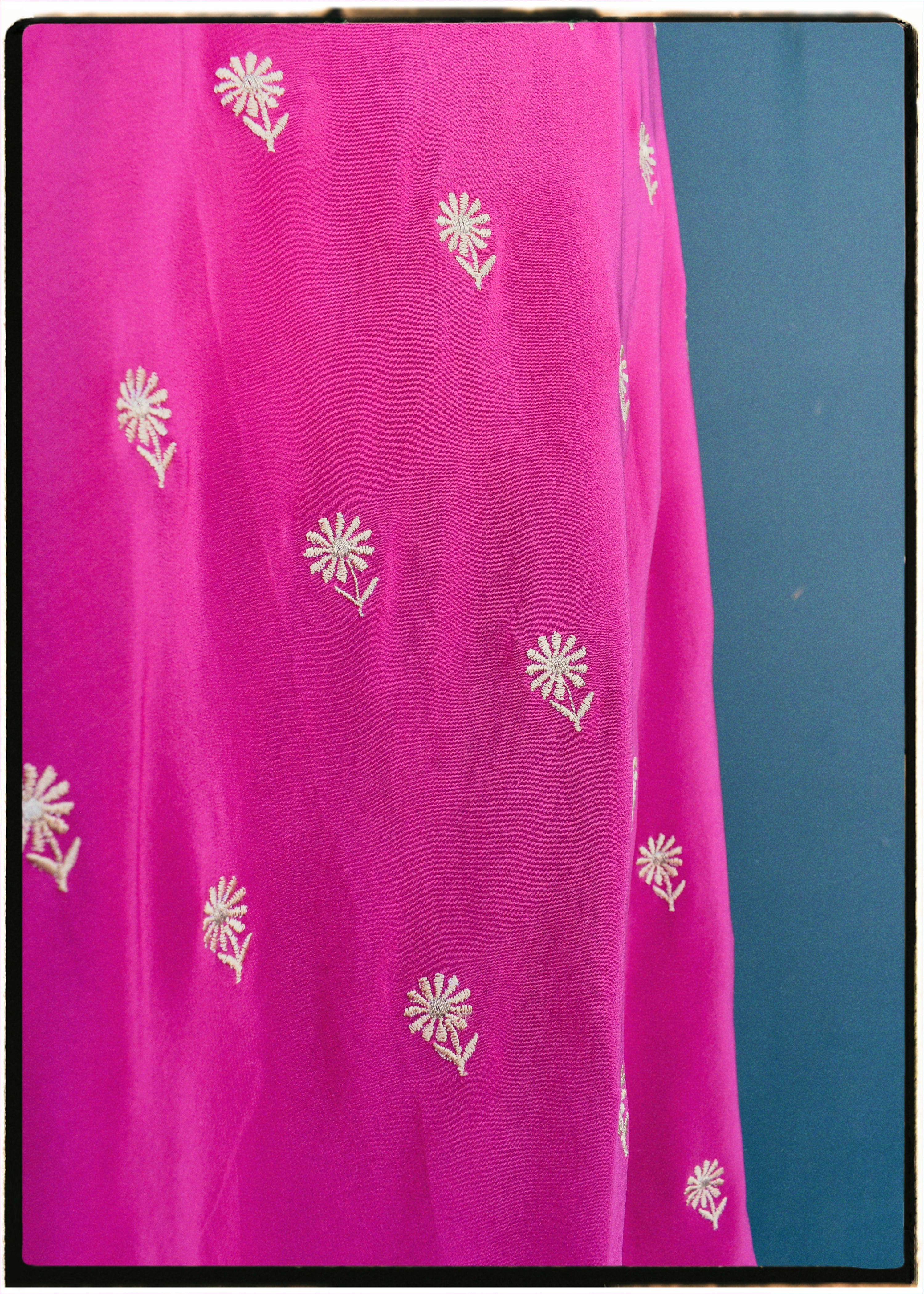 Rumex Silk Slip Dress ~ Magenta Haze L