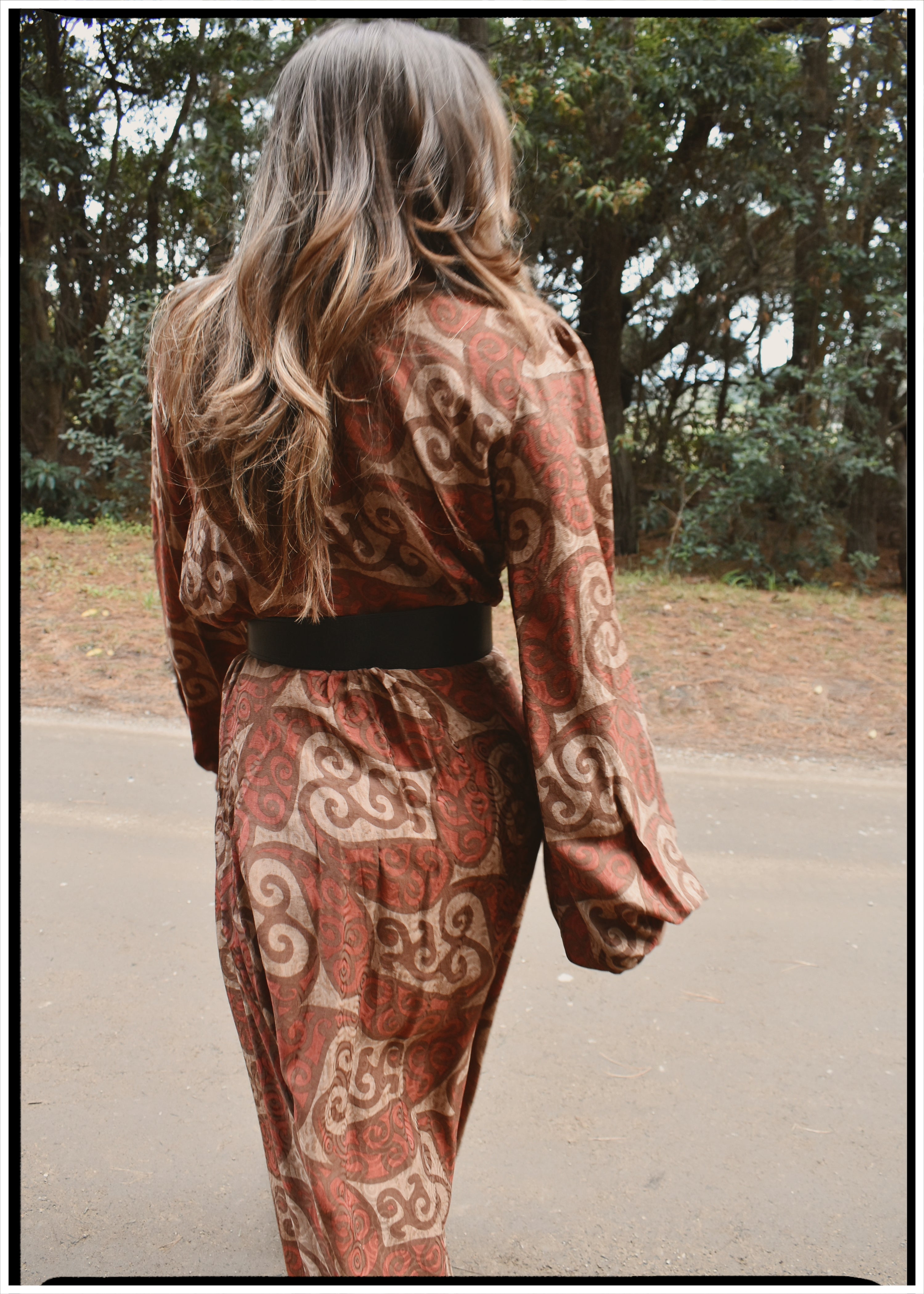 Caladium Wrap Silk Dress ~ Picante XL