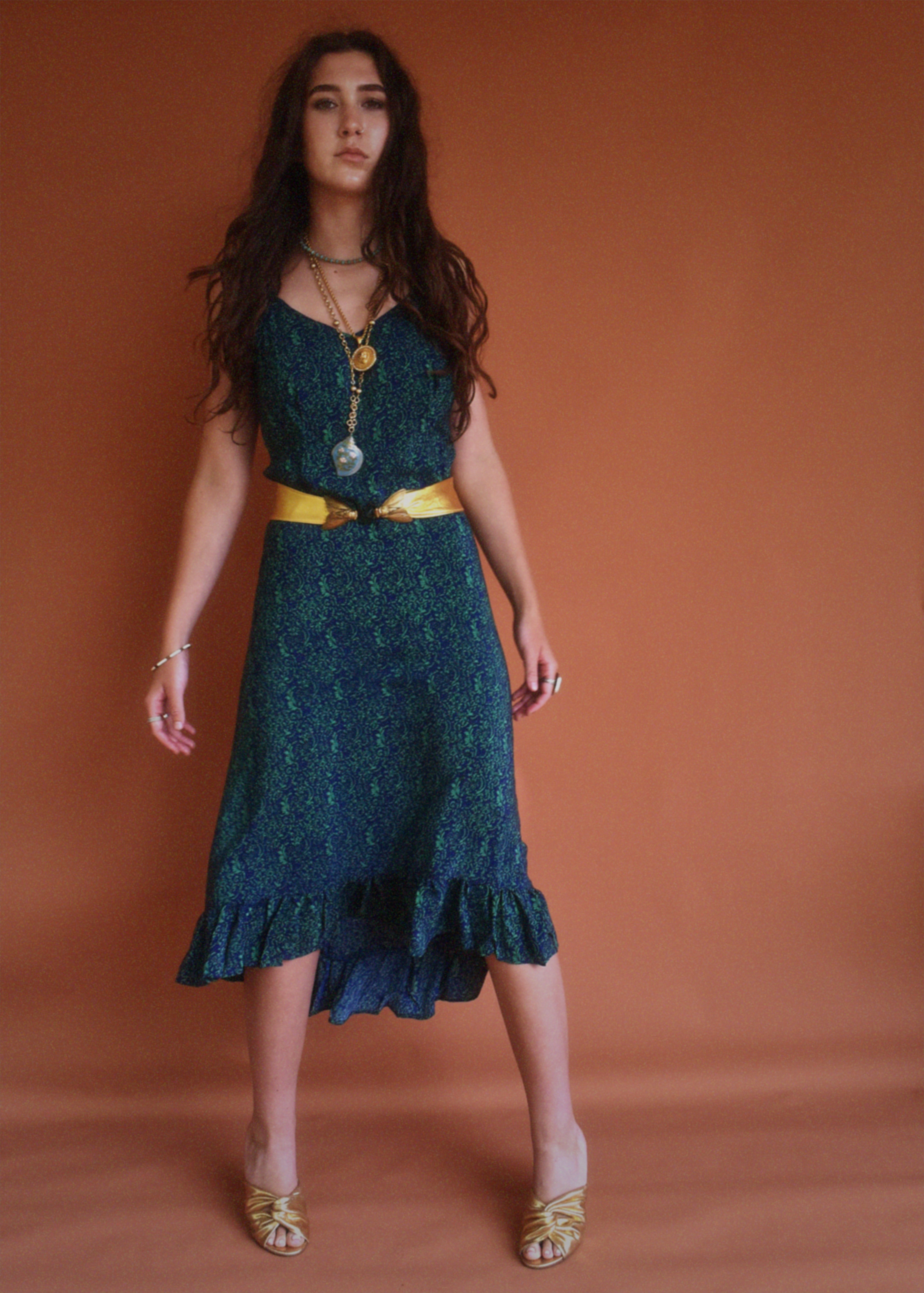 Rumex Silk Slip Dress ~ Saxony XL
