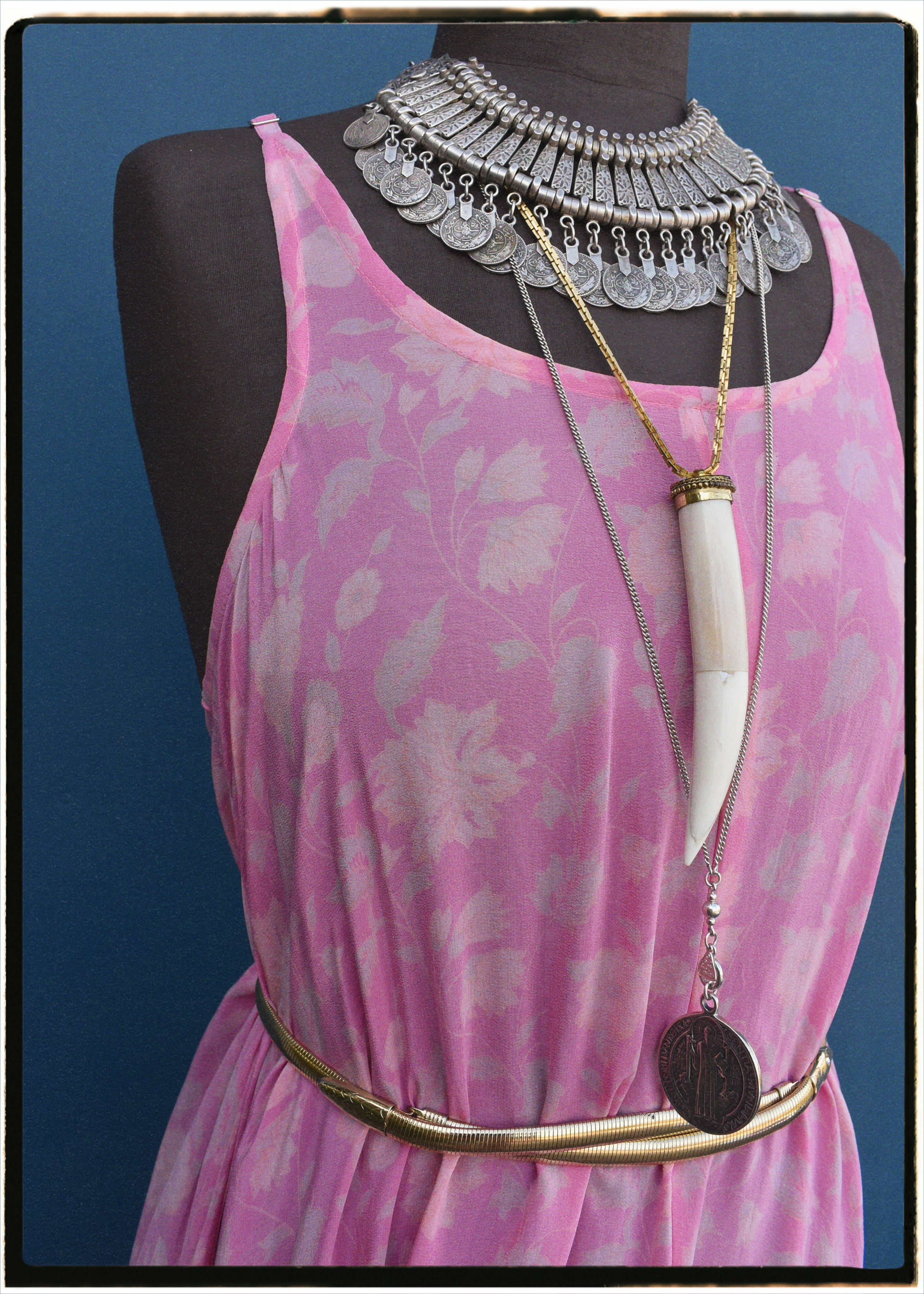 Eustoma Silk Crepe Swing Maxi Dress ~ Marshmallow XL