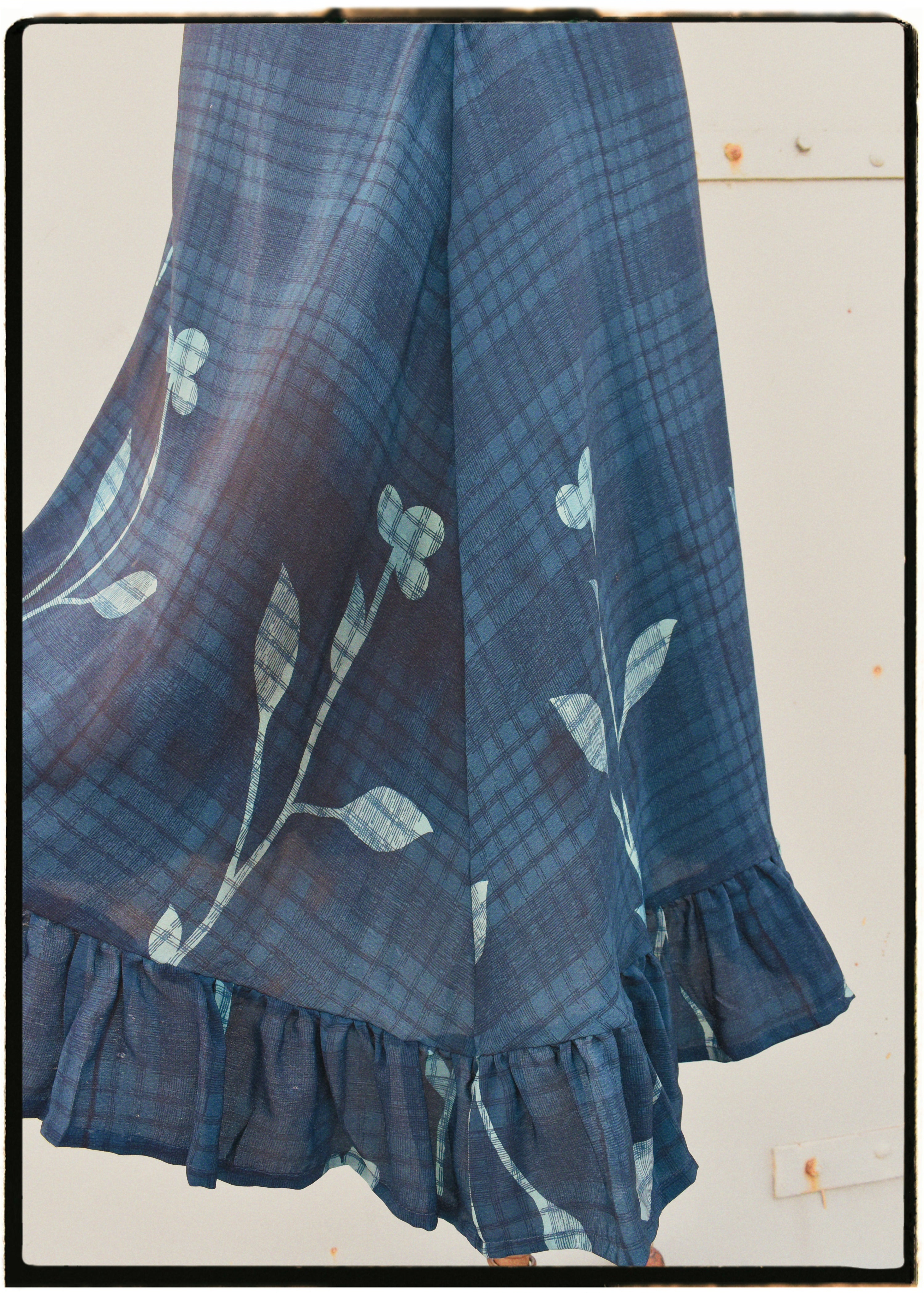 Rumex Silk Slip Dress ~ Navy S & L