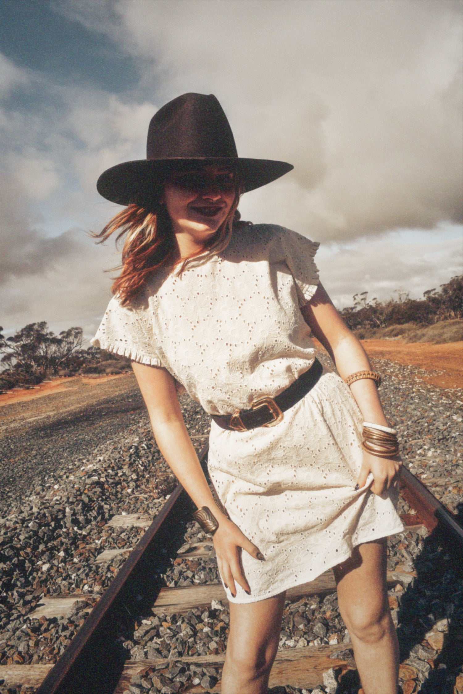 Bursera Schiffli Embroidered Cotton Tunic Dress