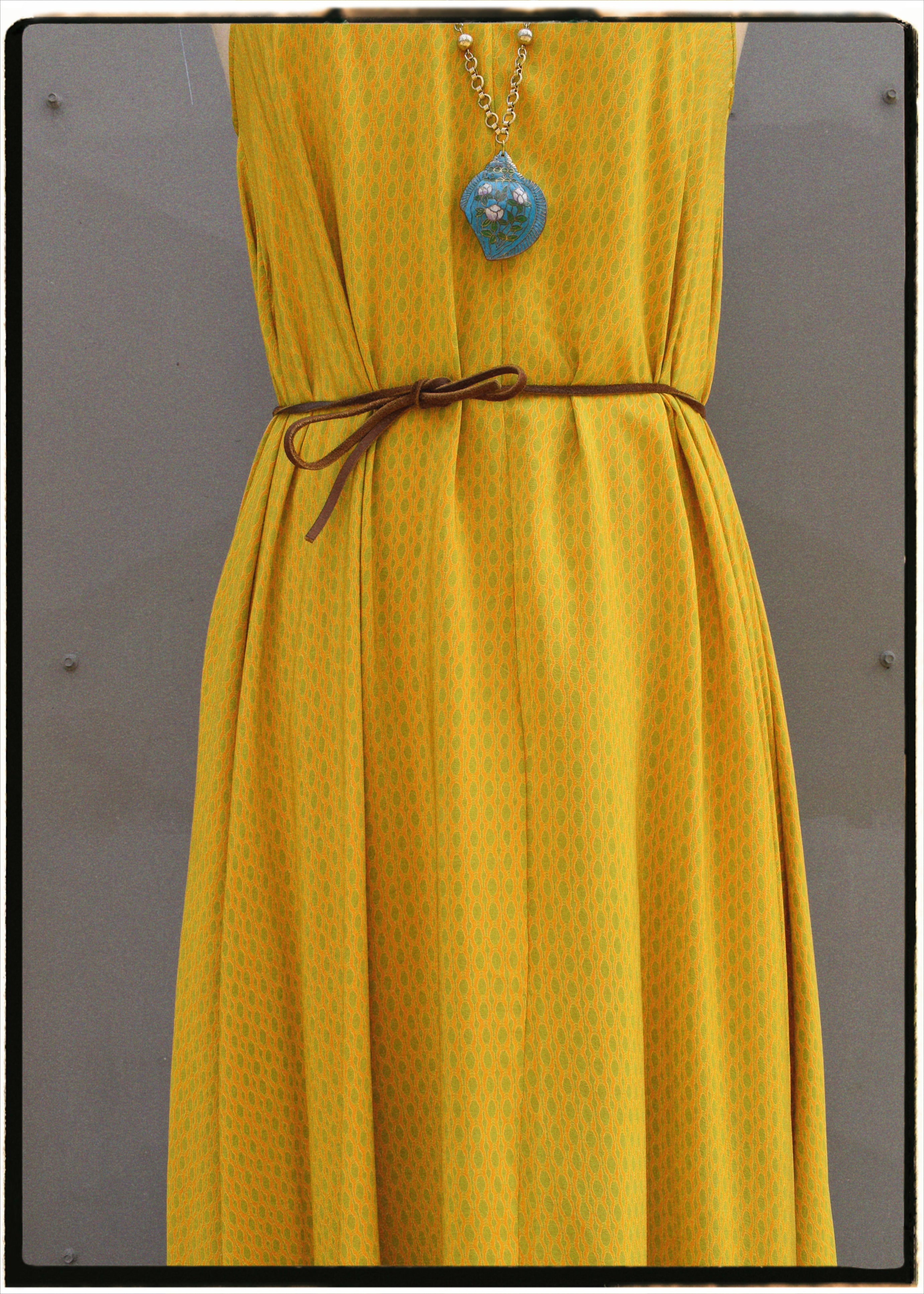 Eustoma Silk Crepe Swing Maxi Dress ~ Snake Eye L