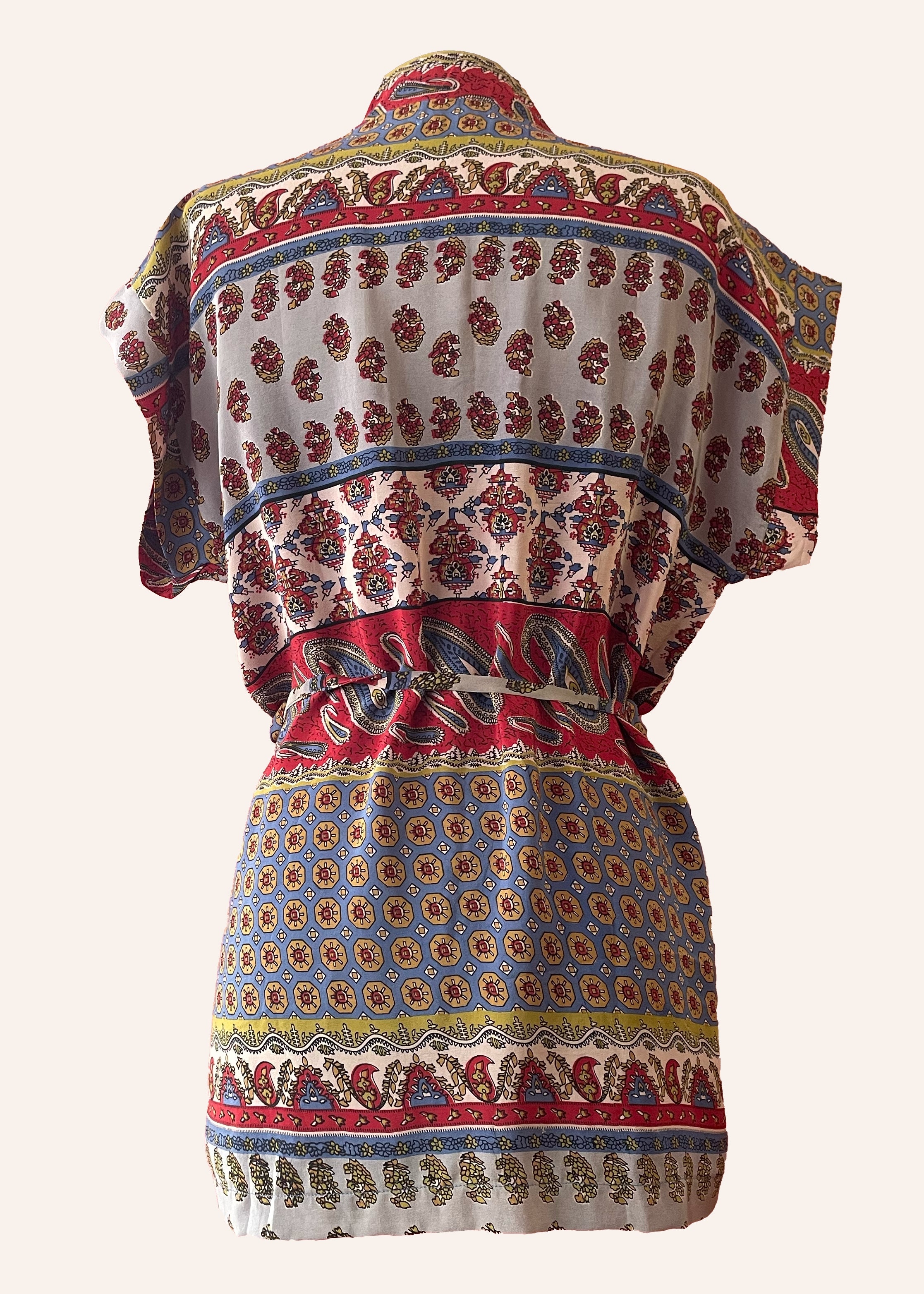 silk wrap shirt top blouse pyjama vintage bohemian repurposed saree sari