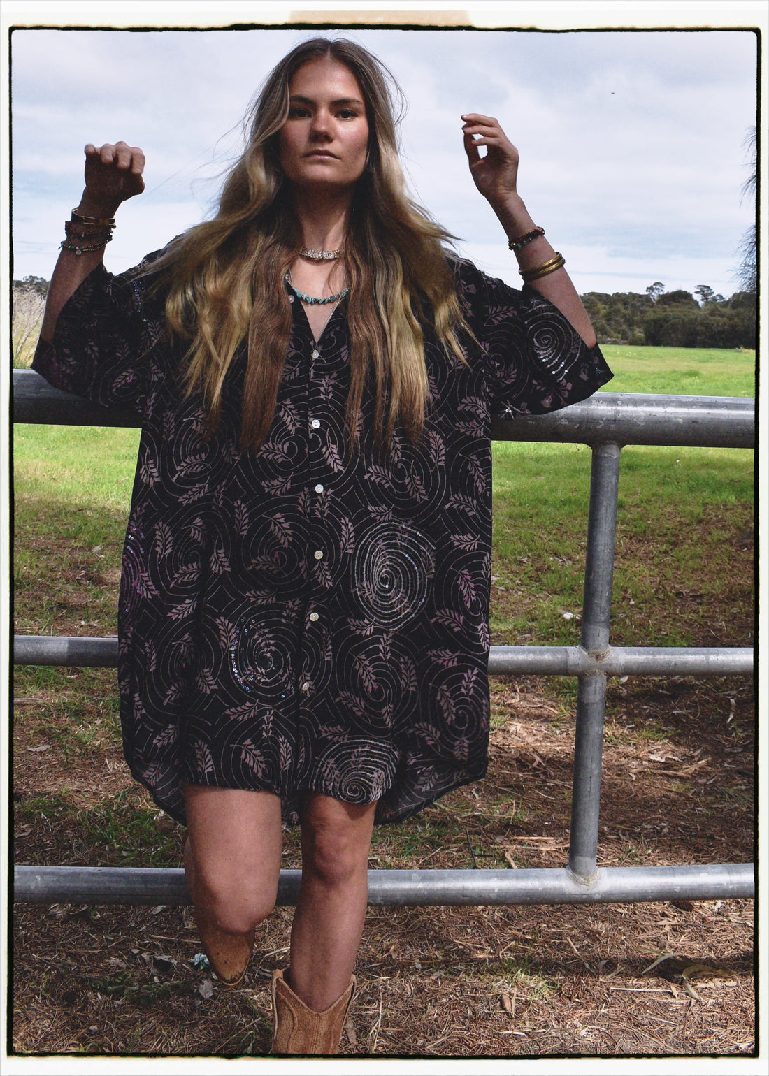 Astralagus Silk Crepe Oversized Shirt ~ Liberty