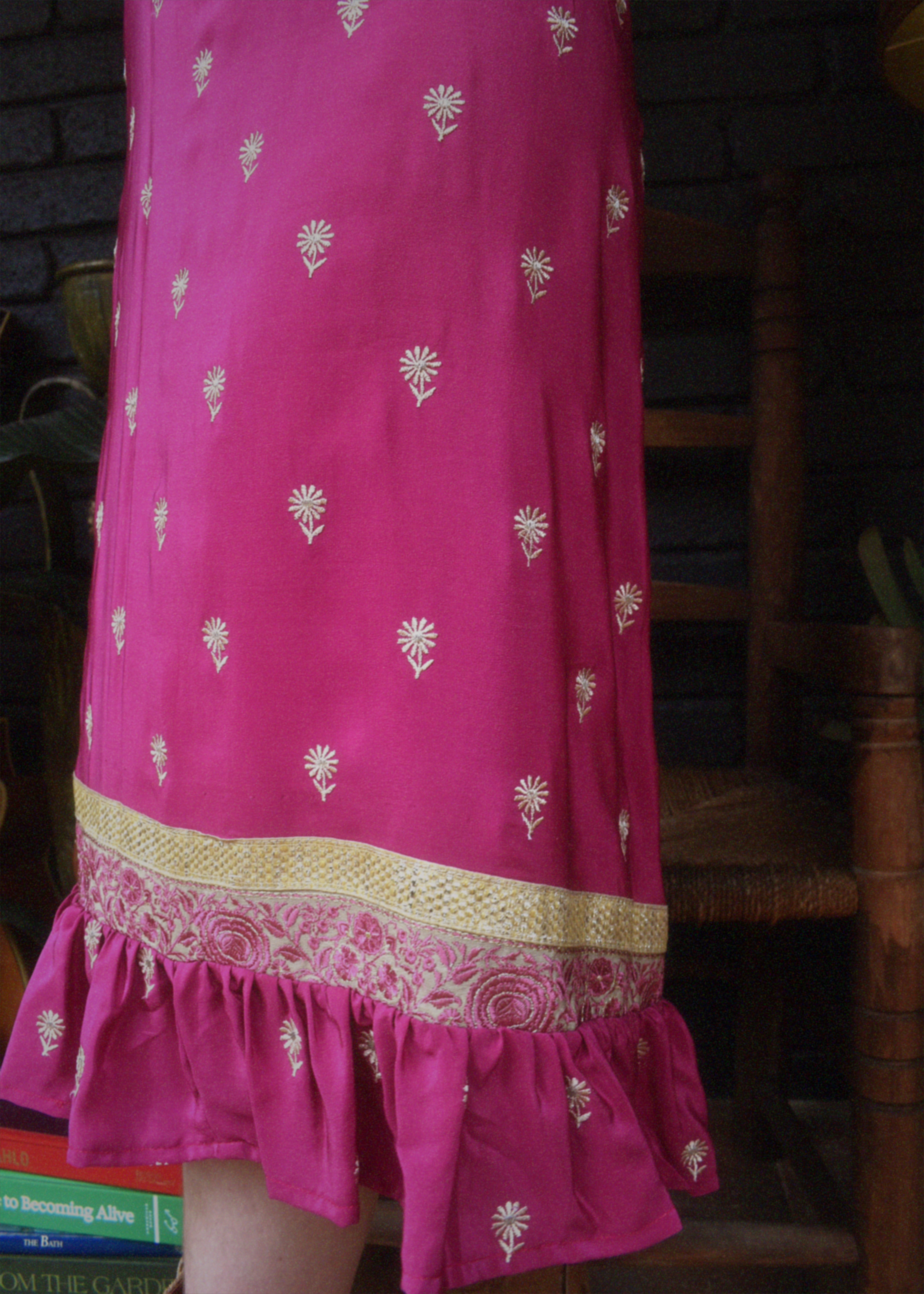 Rumex Silk Slip Dress ~ Claret S