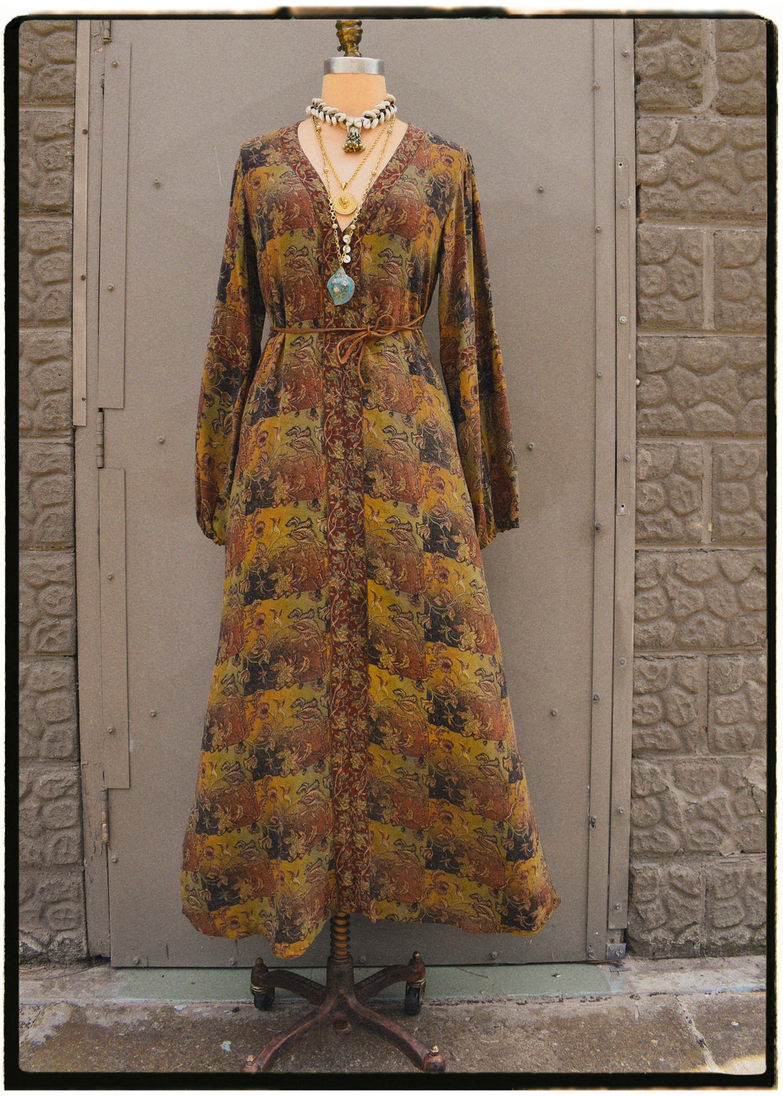 Zea Silk Crepe Kaftan Maxi Dress ~ Sequoia S