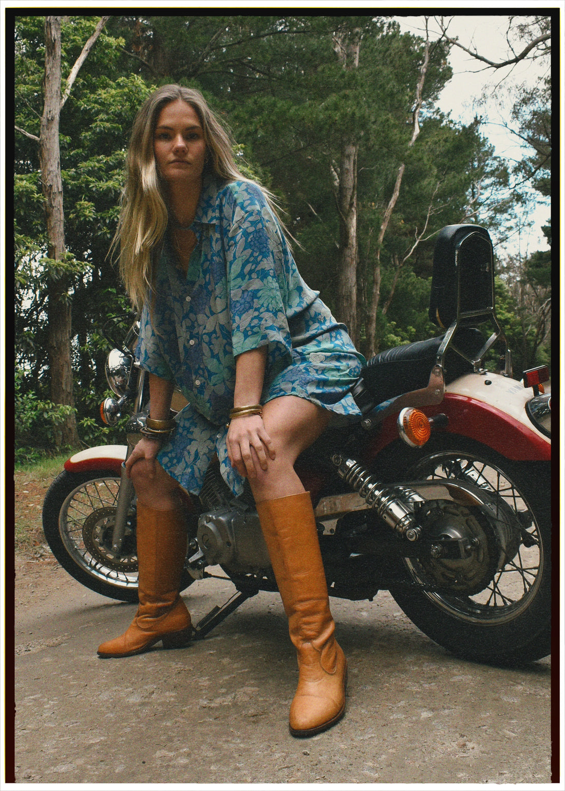 Astralagus Silk Crepe Oversized Shirt ~ Fjord