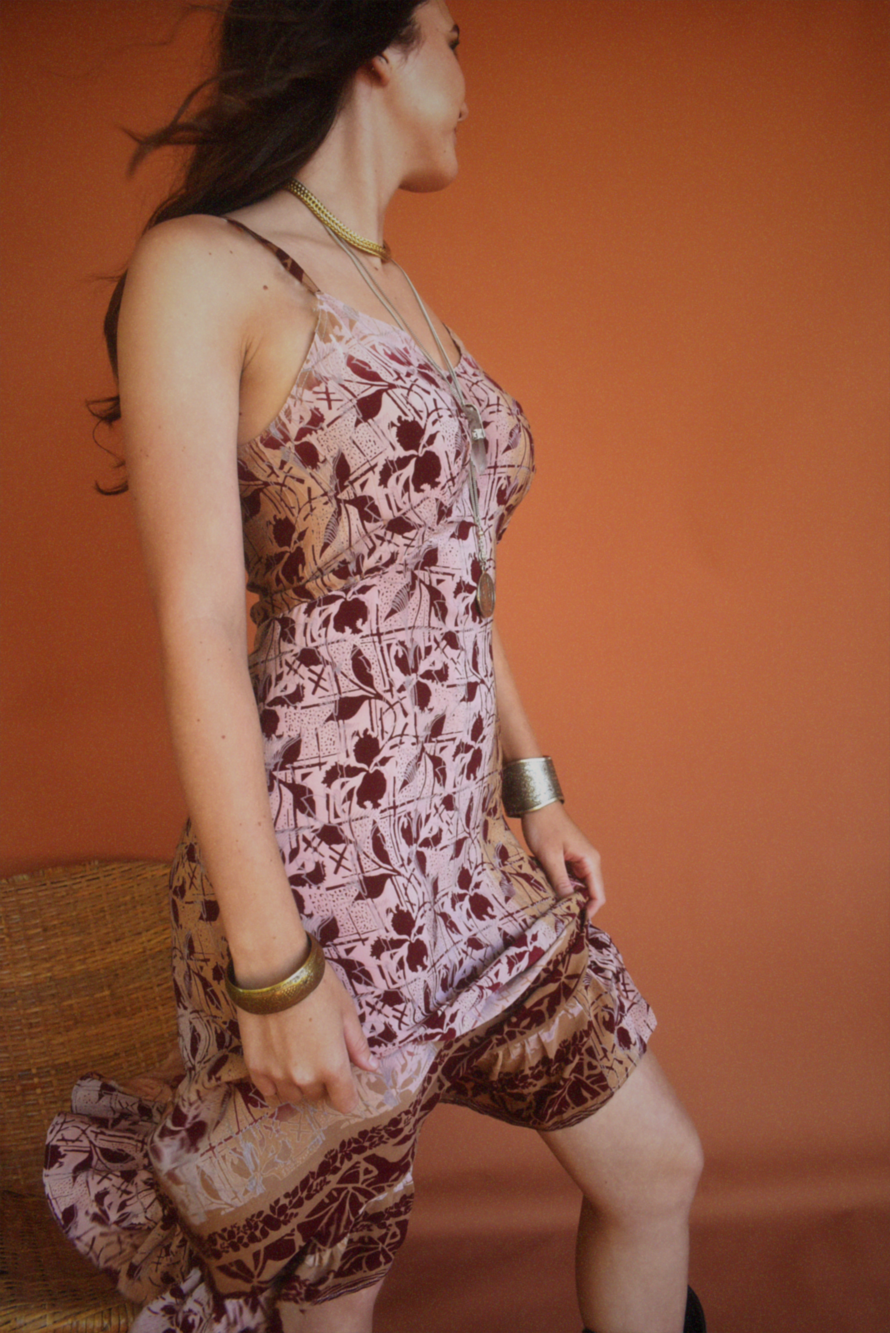 Rumex Silk Slip Dress ~ Nasturtium M