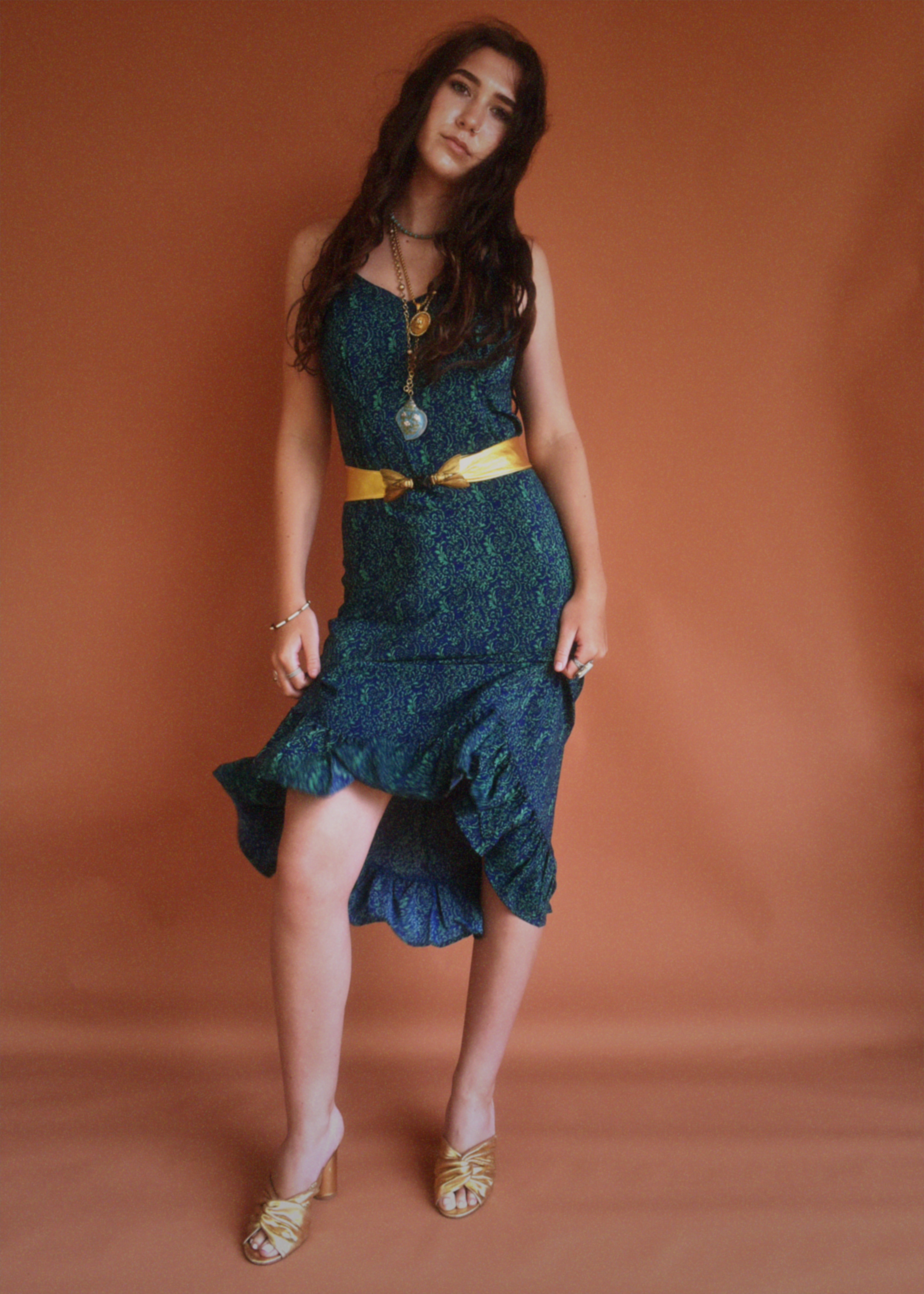 Rumex Silk Slip Dress ~ Saxony XL