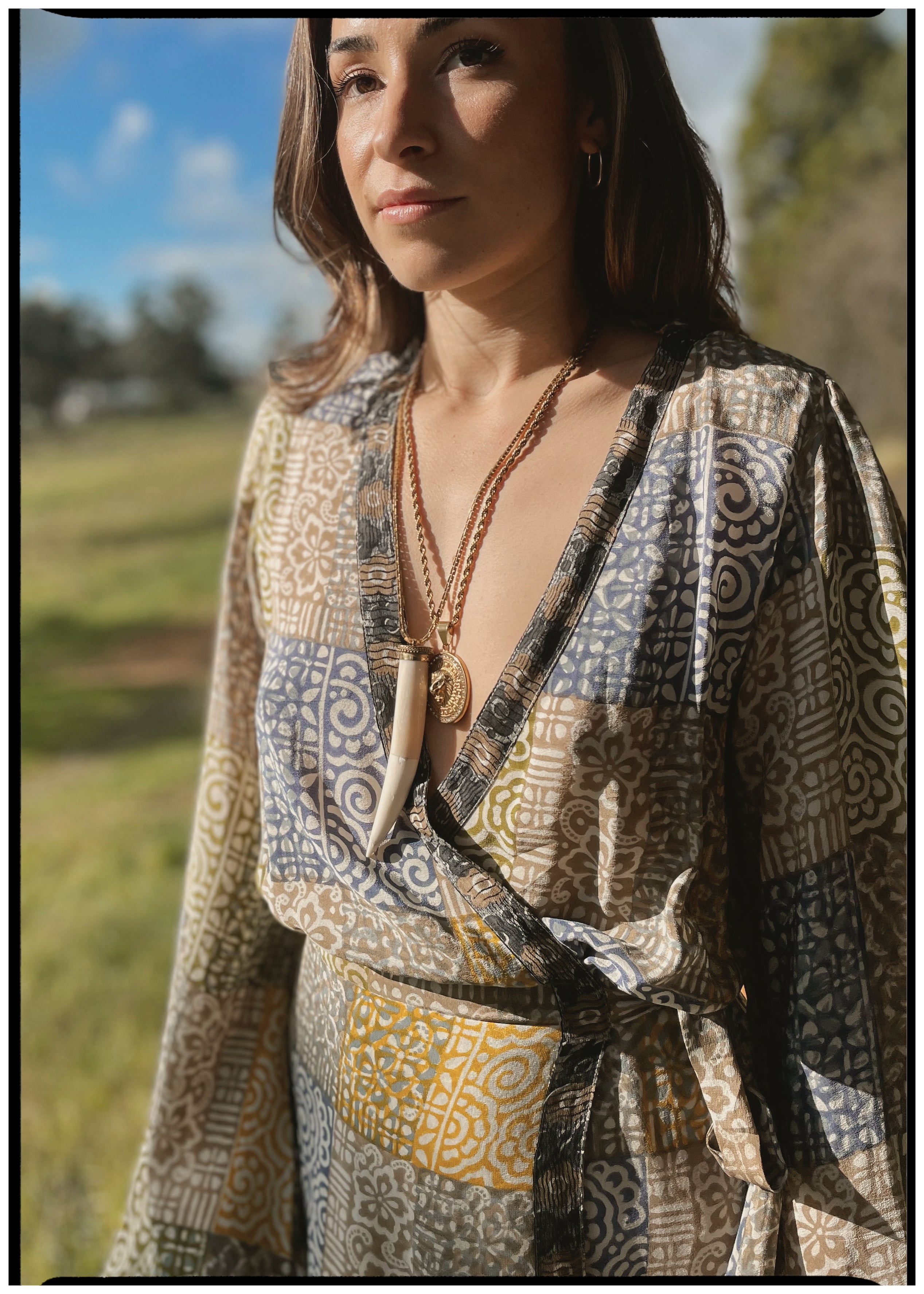 Caladium Silk Wrap Dress ~ Chateau S