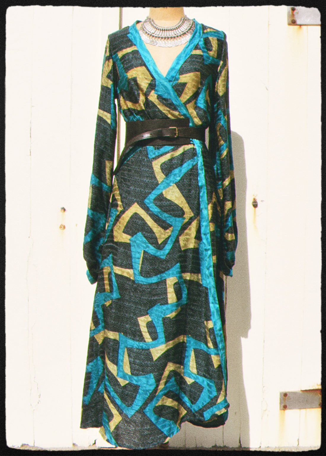 Caladium Silk Wrap Dress ~ Navigate XS