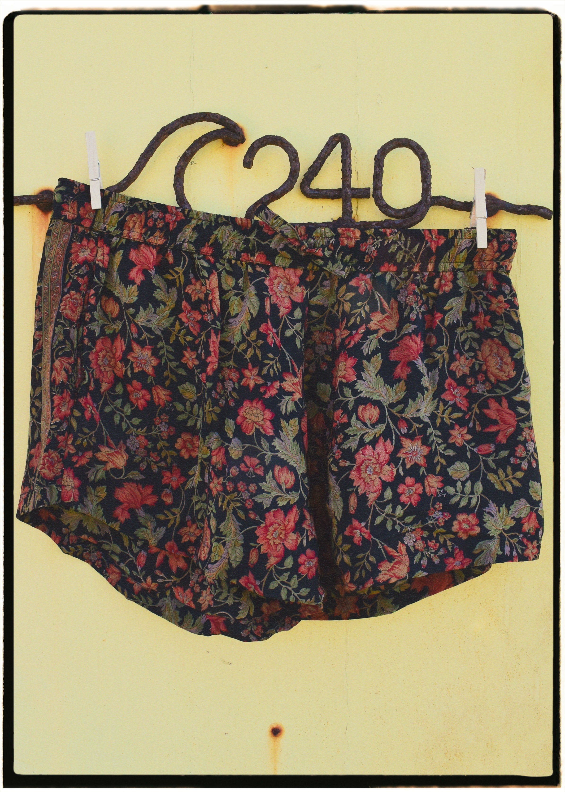 Fumaria Silk Shorts ~ Caviar XL