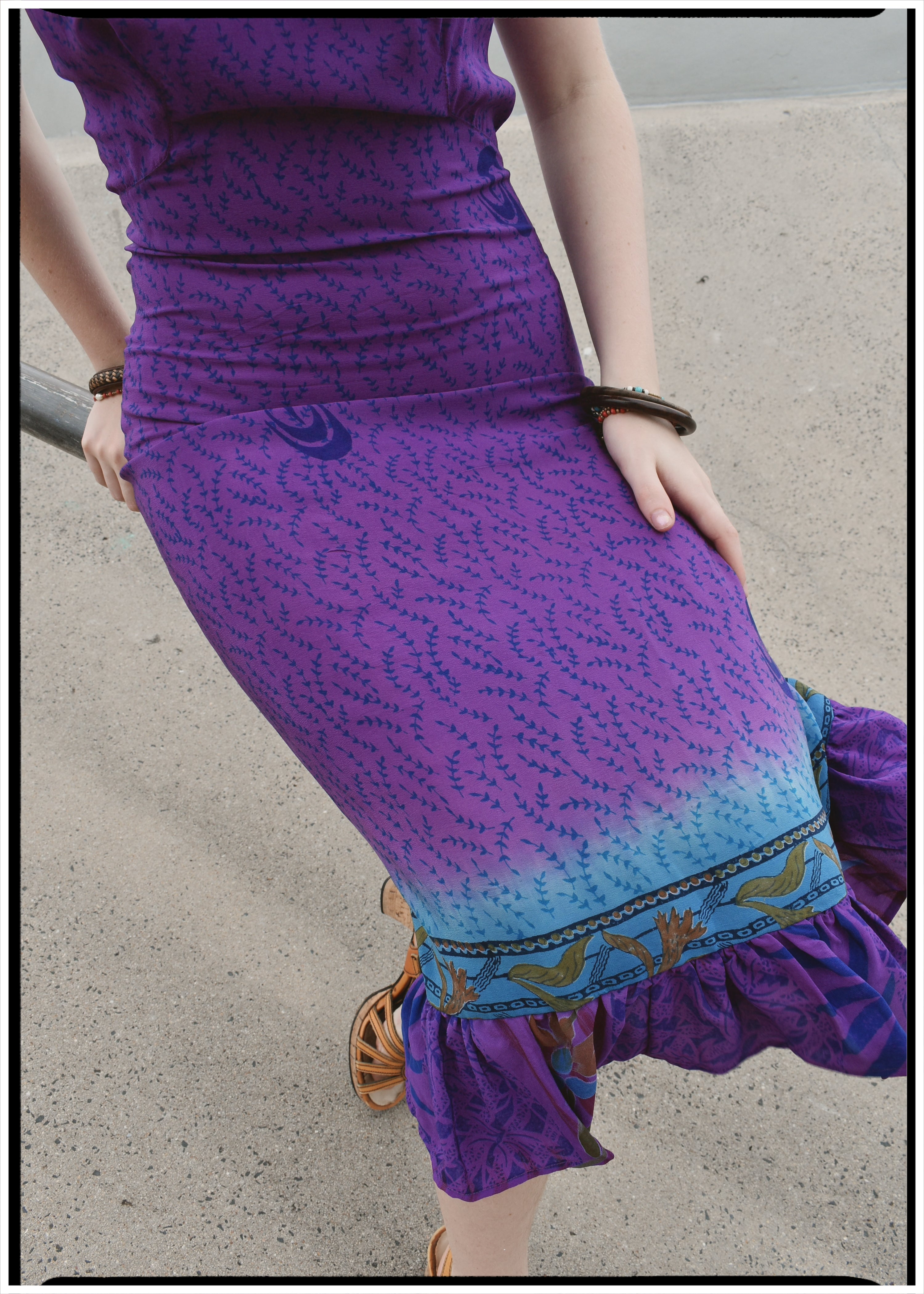 Rumex Silk Slip Dress ~ Iris XS & XL