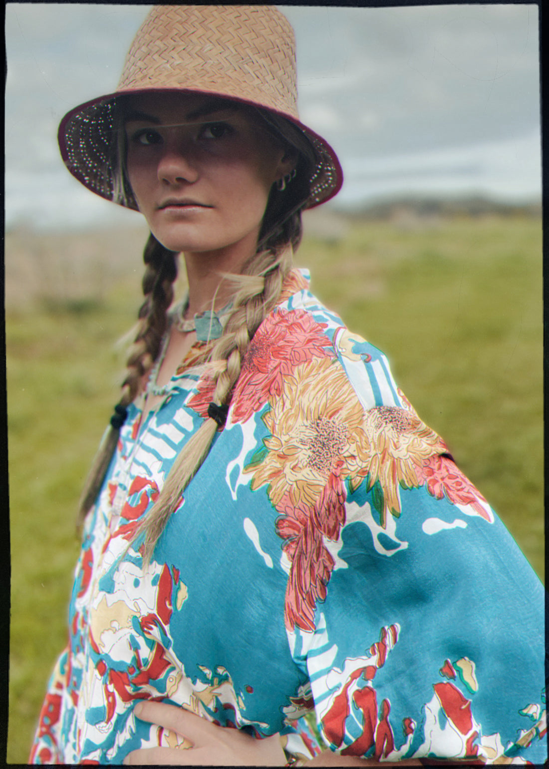 Astralagus Silk Crepe Oversized Shirt ~ Maui