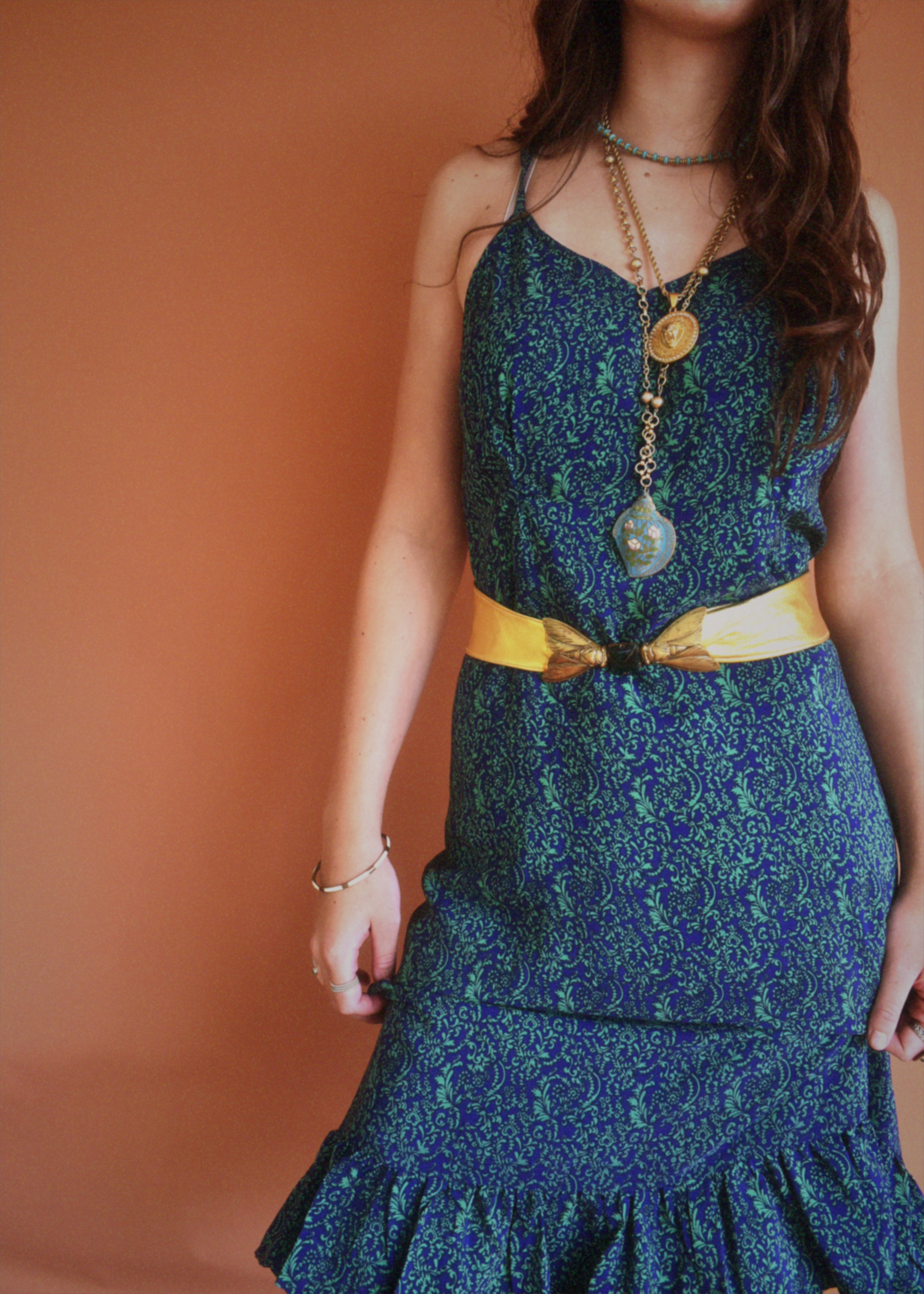 Rumex Silk Slip Dress ~ Saxony XL