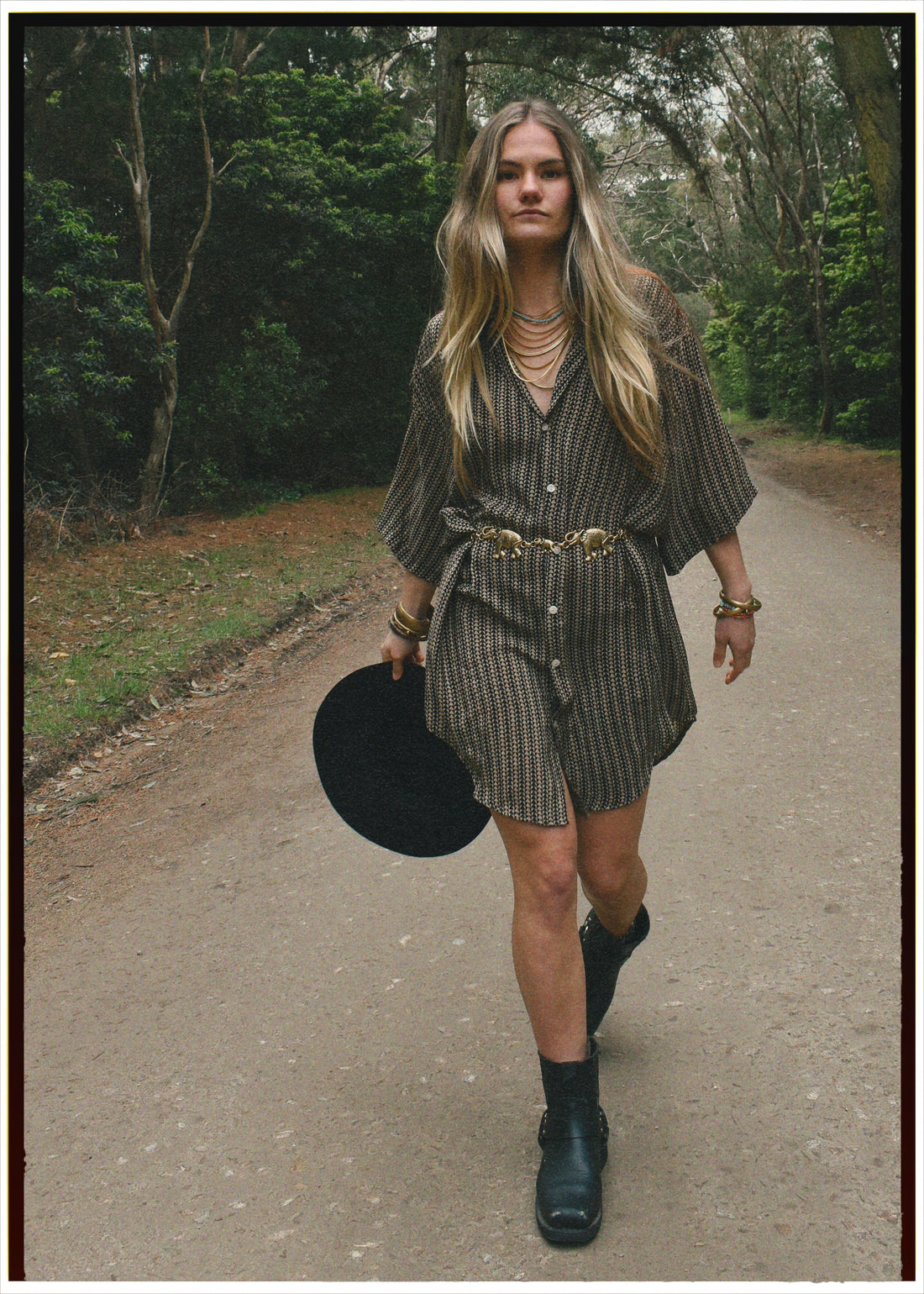 Astralagus Silk Crepe Oversized Shirt ~ Filigree