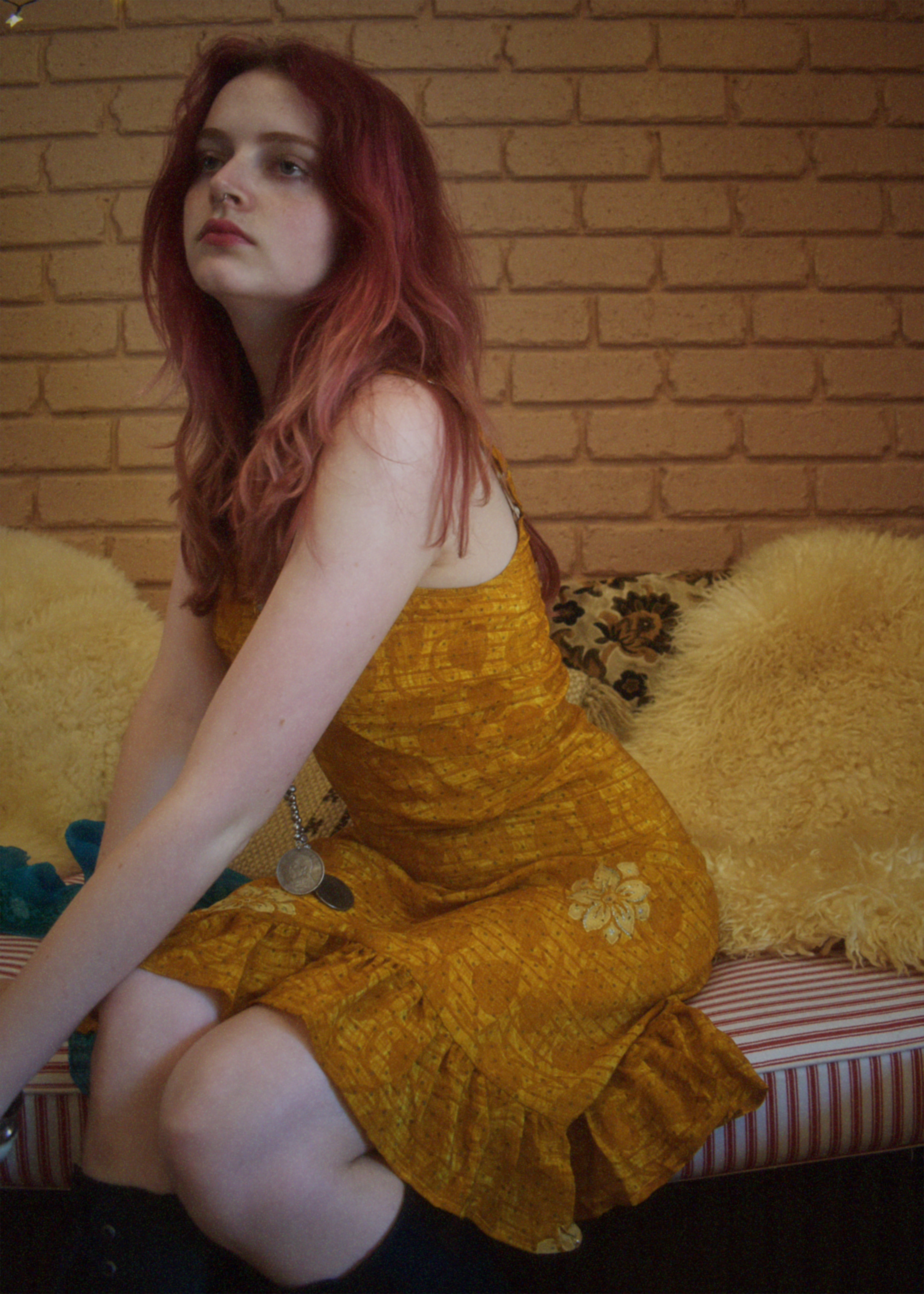 Rumex Silk Slip Dress ~ Honey XL