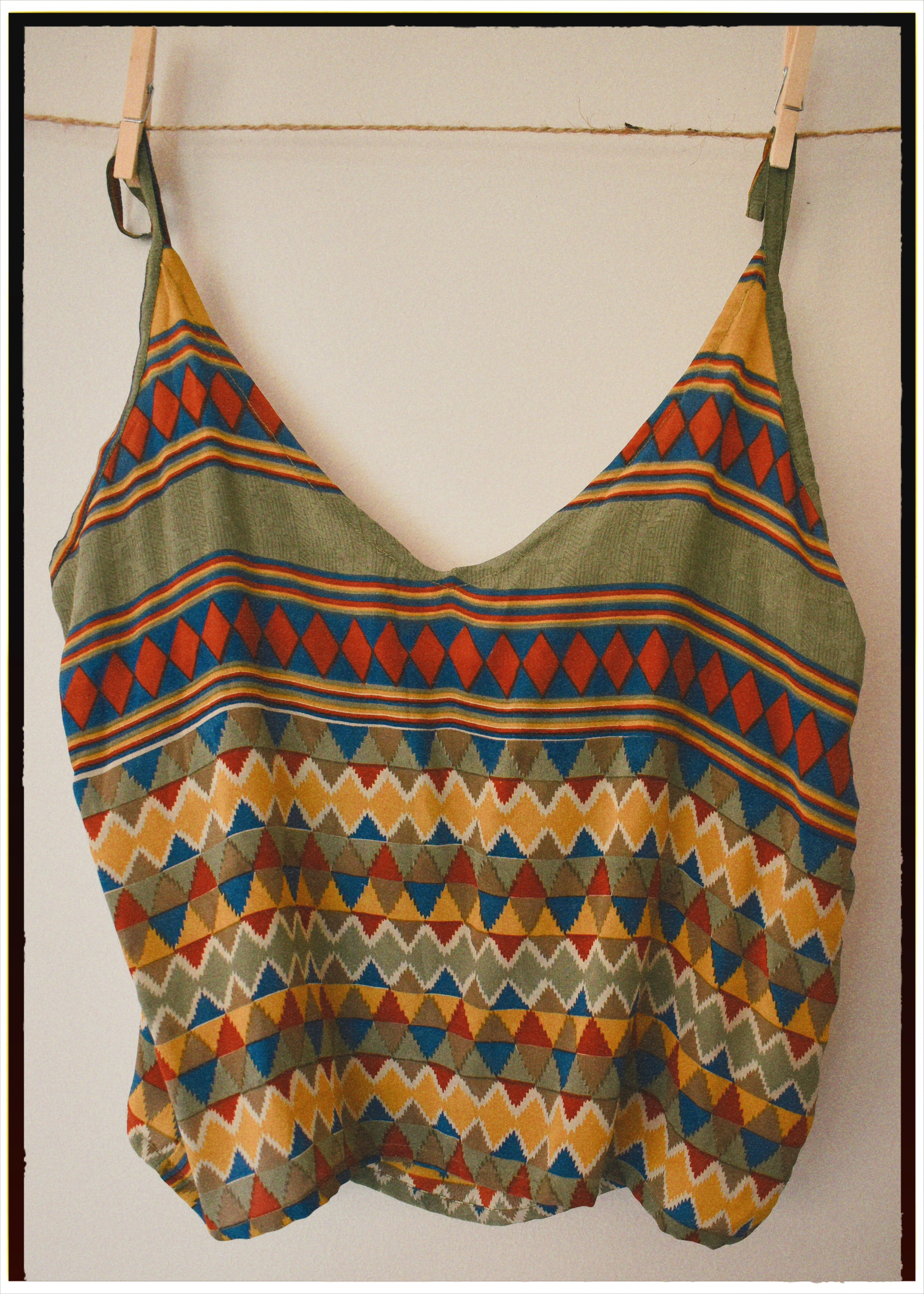 Reseda Silk Crepe Camisole Top ~ Harlequin M