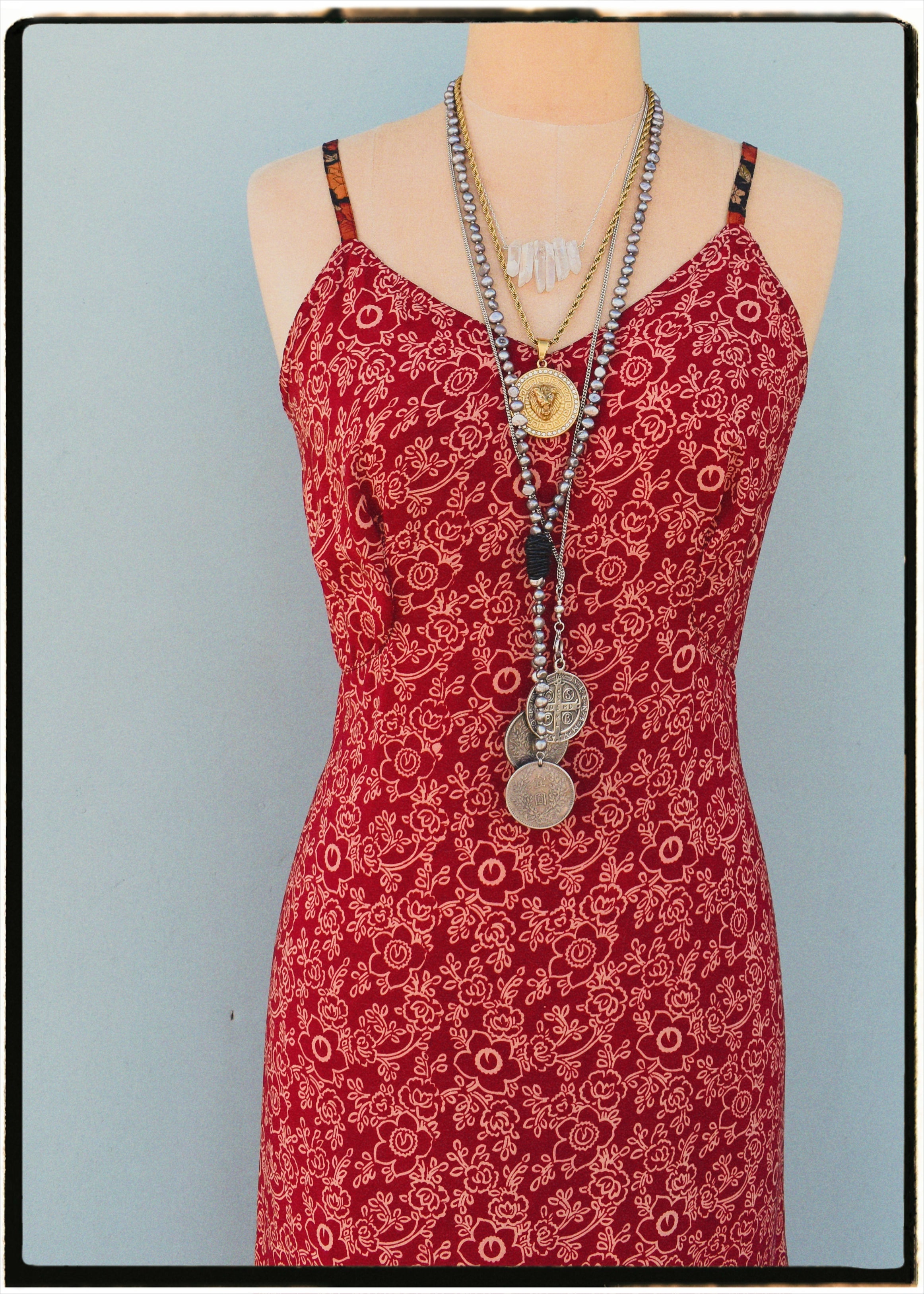 Rumex Silk Slip Dress ~ Tango M